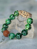Endless Summer · Jade Bracelet | Dark Green Jadeite & Red Jade | “Endless Green, Radiant Red” | One-of-a-kind