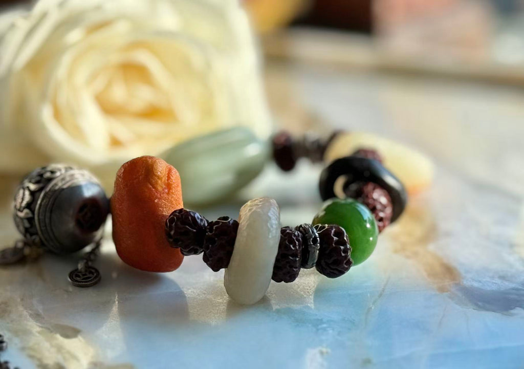 Seasons · Xinjiang Hetian Jade Bead Bracelet｜One-of-a-kind