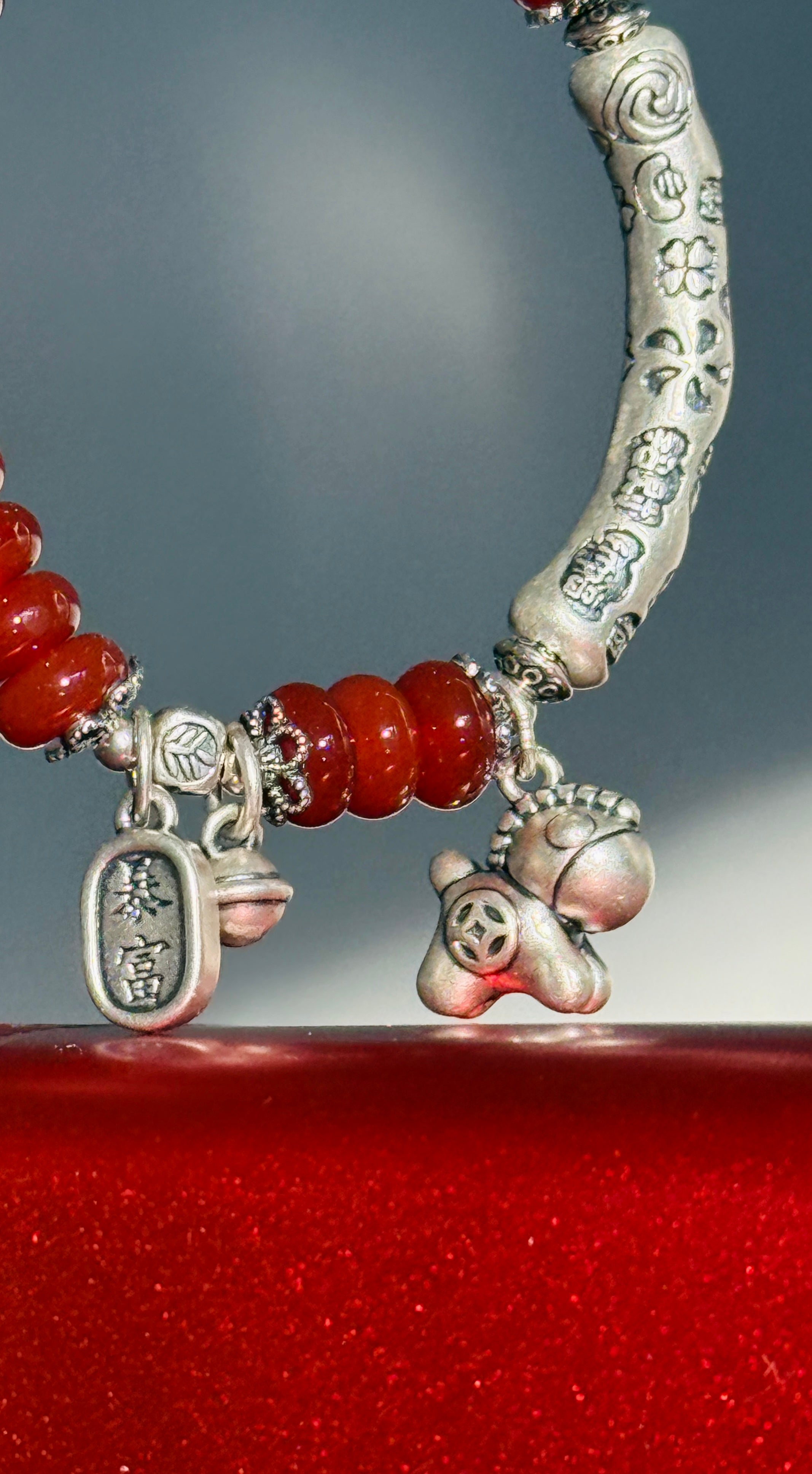 Abundance · Zodiac Horse Agate & Turquoise Sterling Silver Bracelet