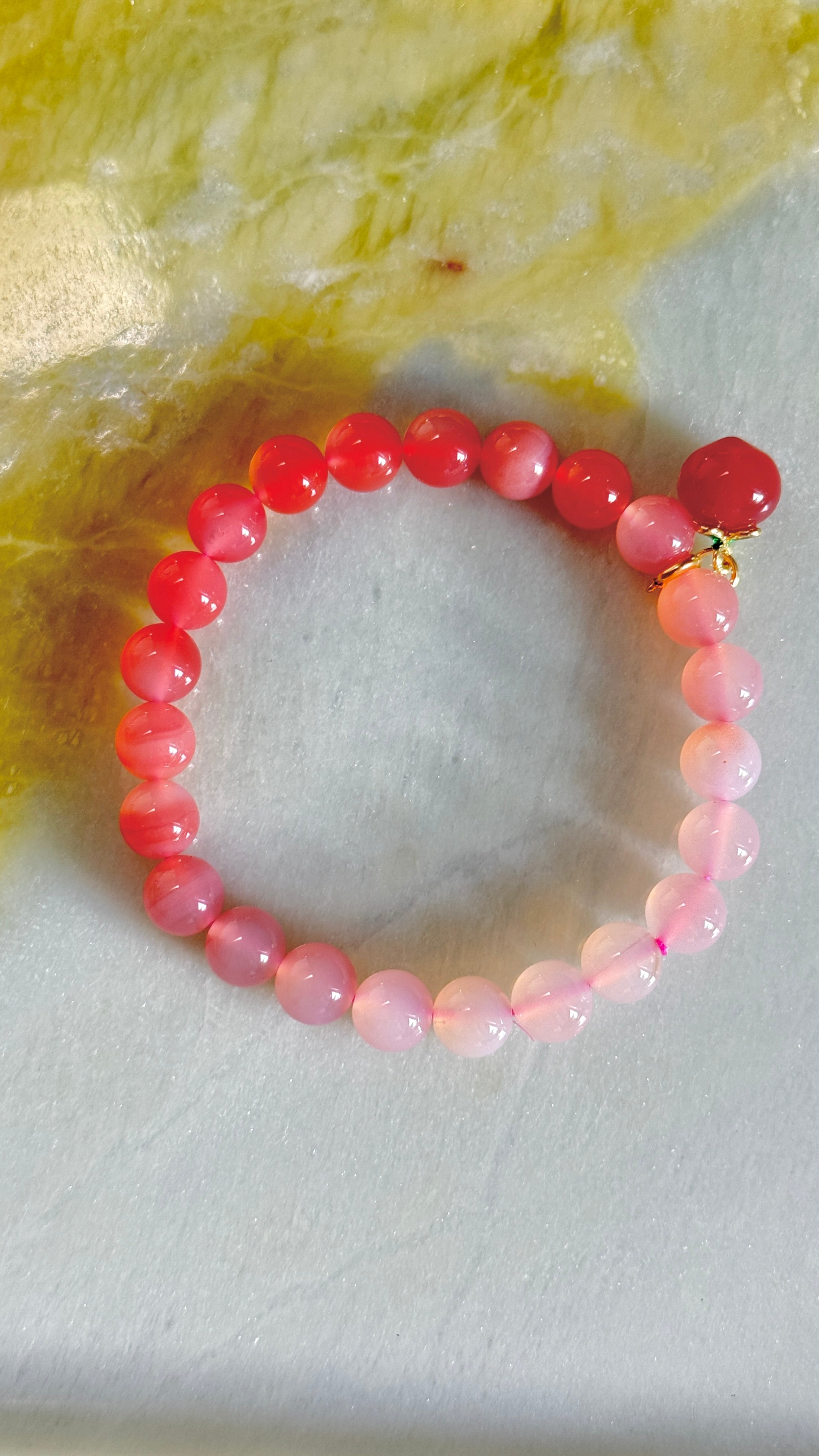 Ombré · Hetian Jade Bead Bracelet