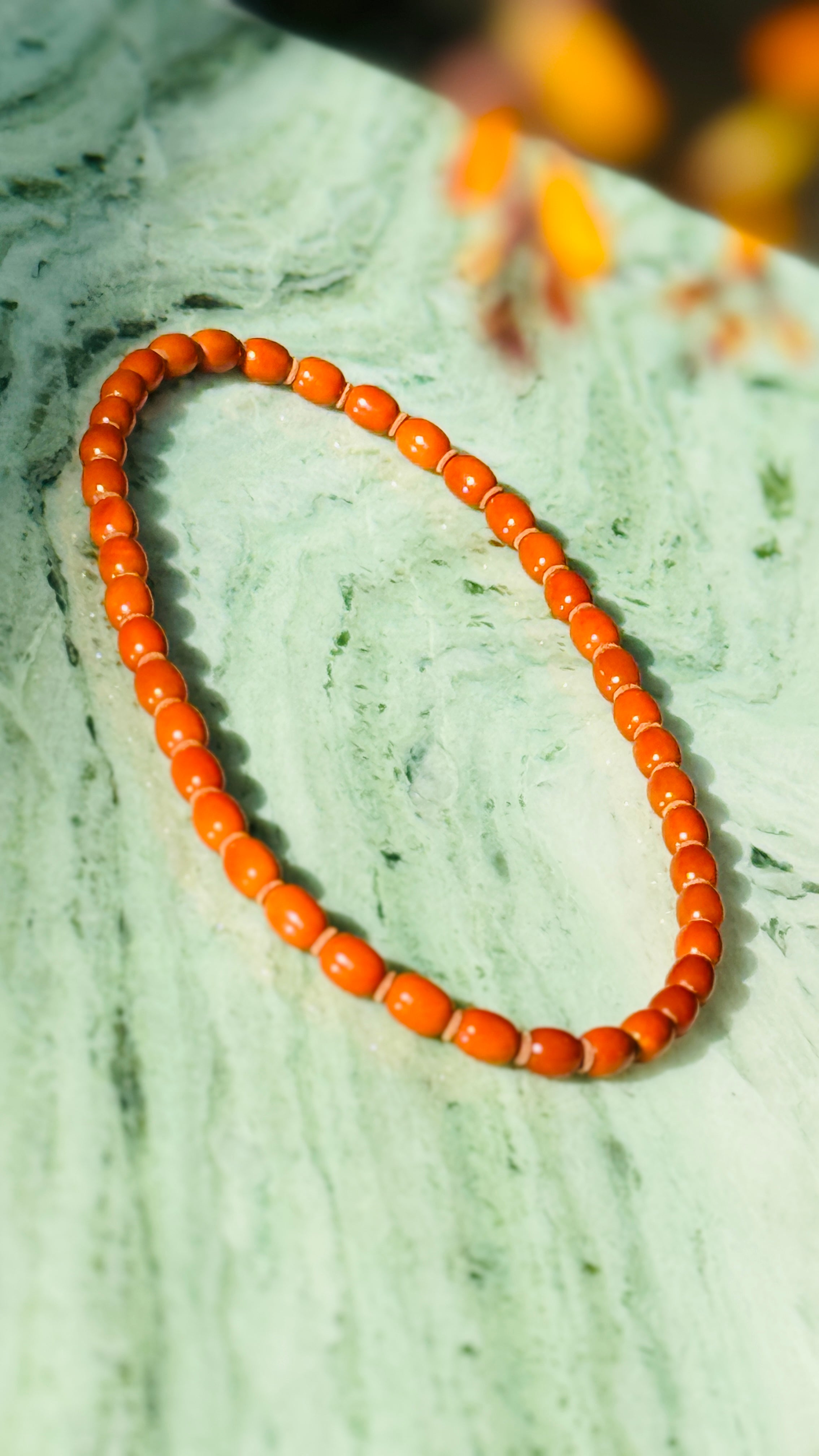 Noah’s seeds · Vintage Baltic Amber Necklace | Genuine Old Amber Beads | European Estate Find | Warm Honey-Red Patina|One-of-a-kind