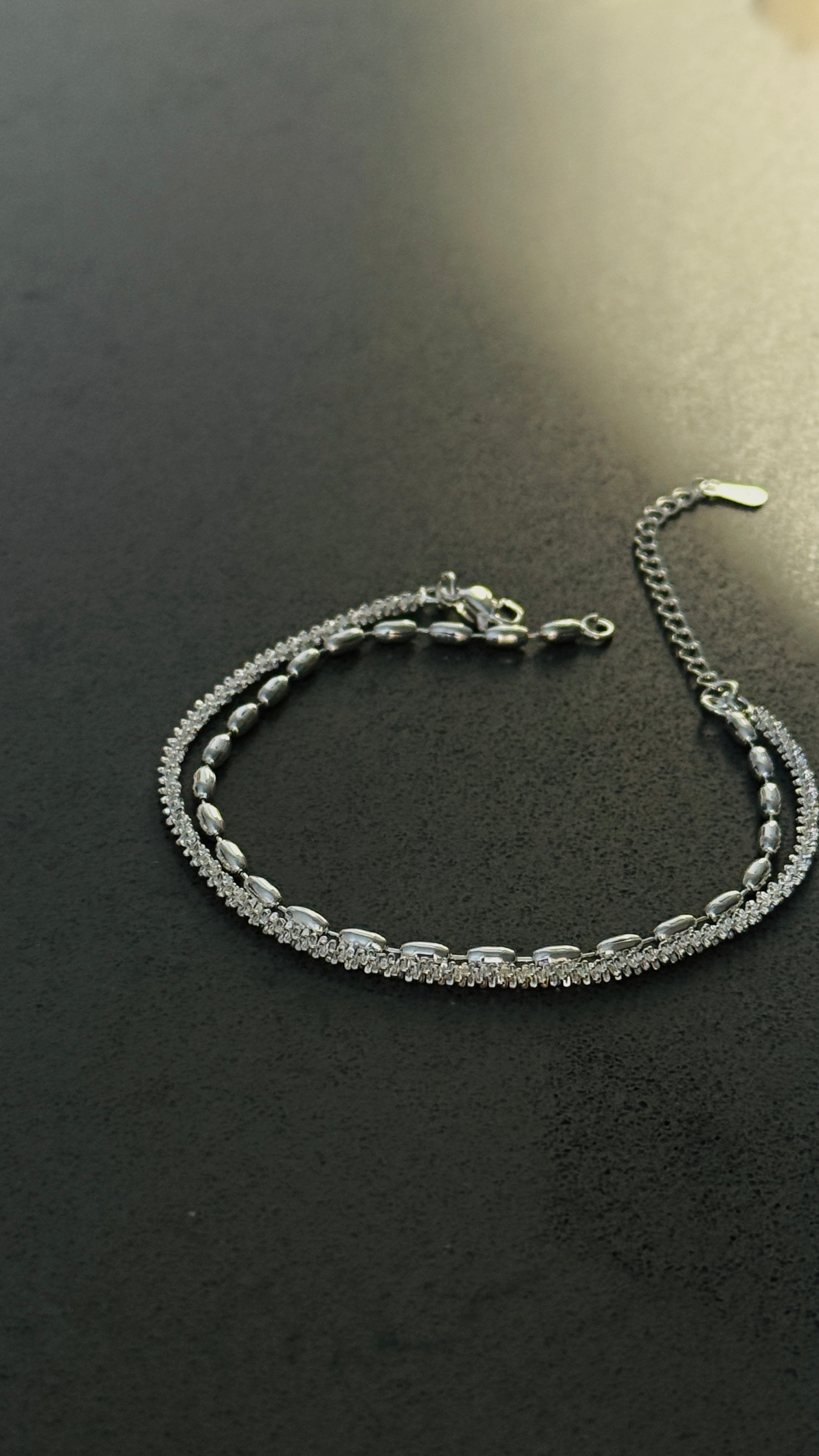 Quiet Shine · S925 Double Chain Bracelet
