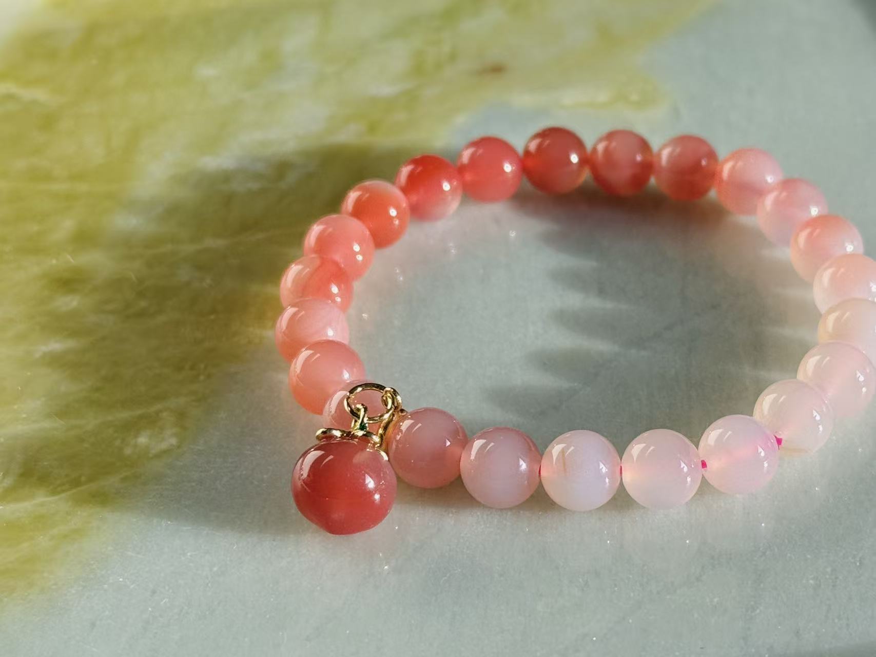 Ombré · Hetian Jade Bead Bracelet