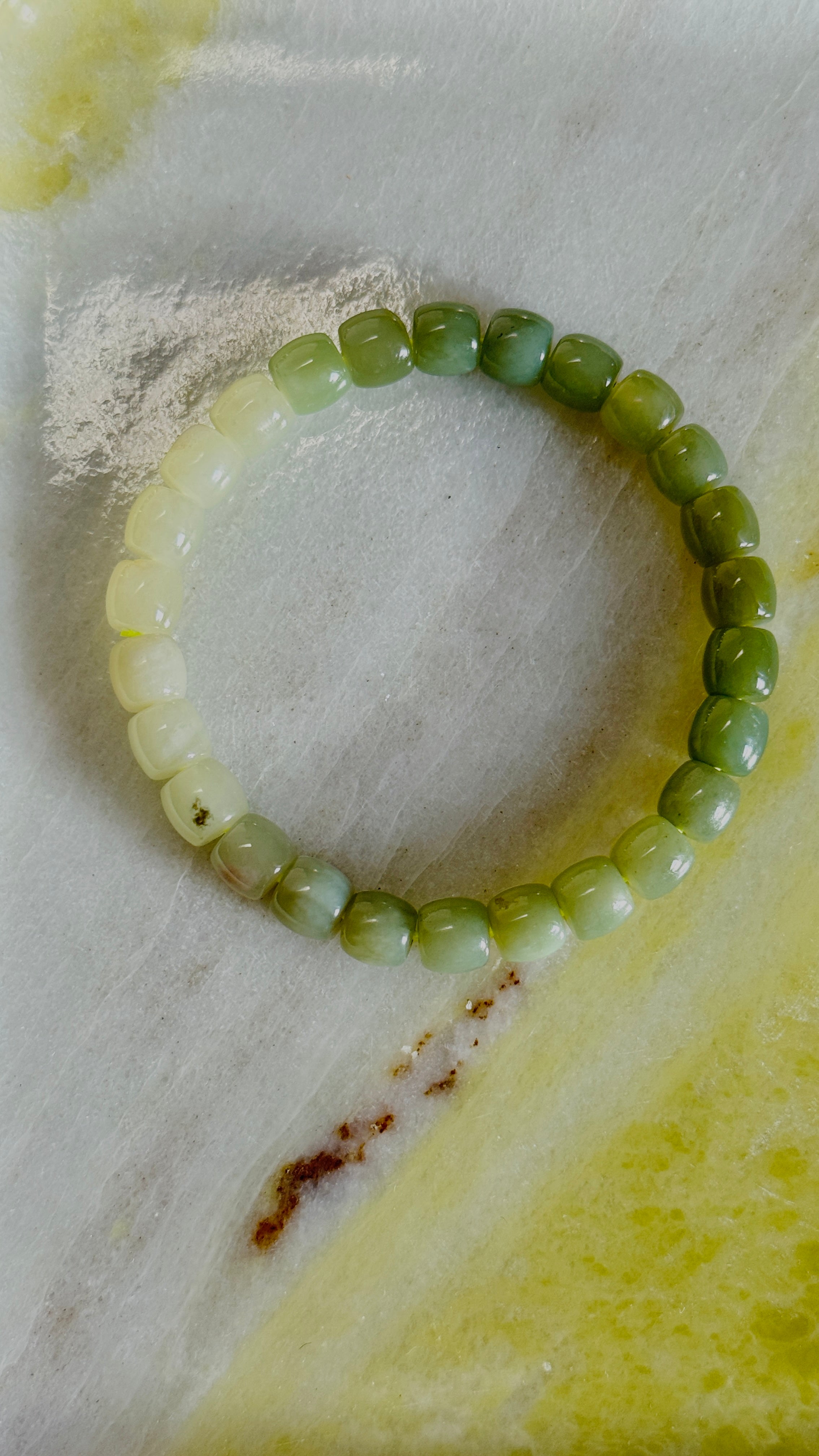 Ombré · Hetian Jade Bead Bracelet