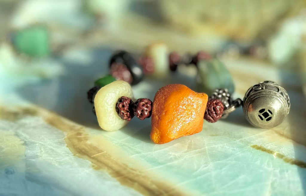 Seasons · Xinjiang Hetian Jade Bead Bracelet｜One-of-a-kind