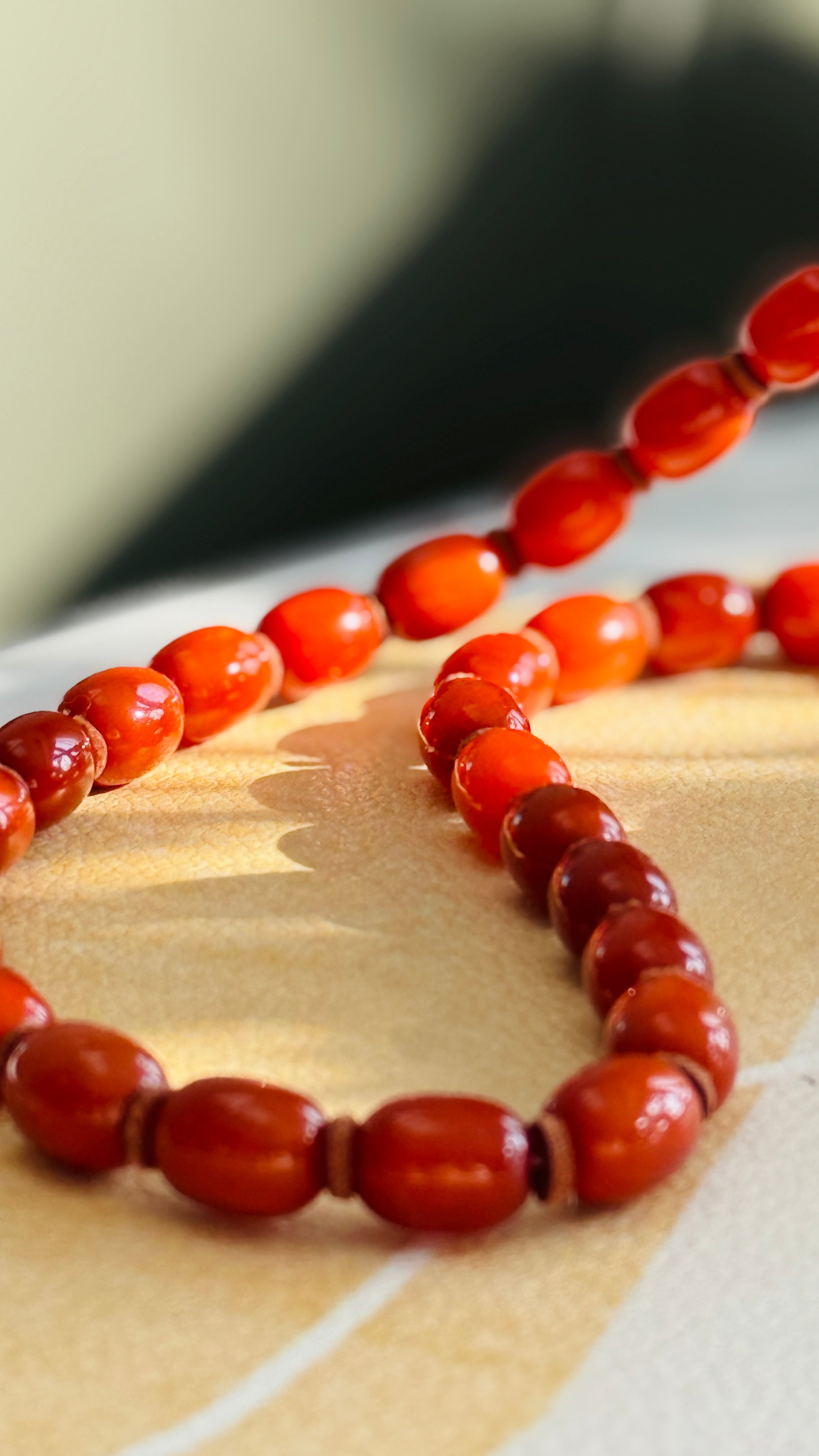 Noah’s seeds · Vintage Baltic Amber Necklace | Genuine Old Amber Beads | European Estate Find | Warm Honey-Red Patina|One-of-a-kind