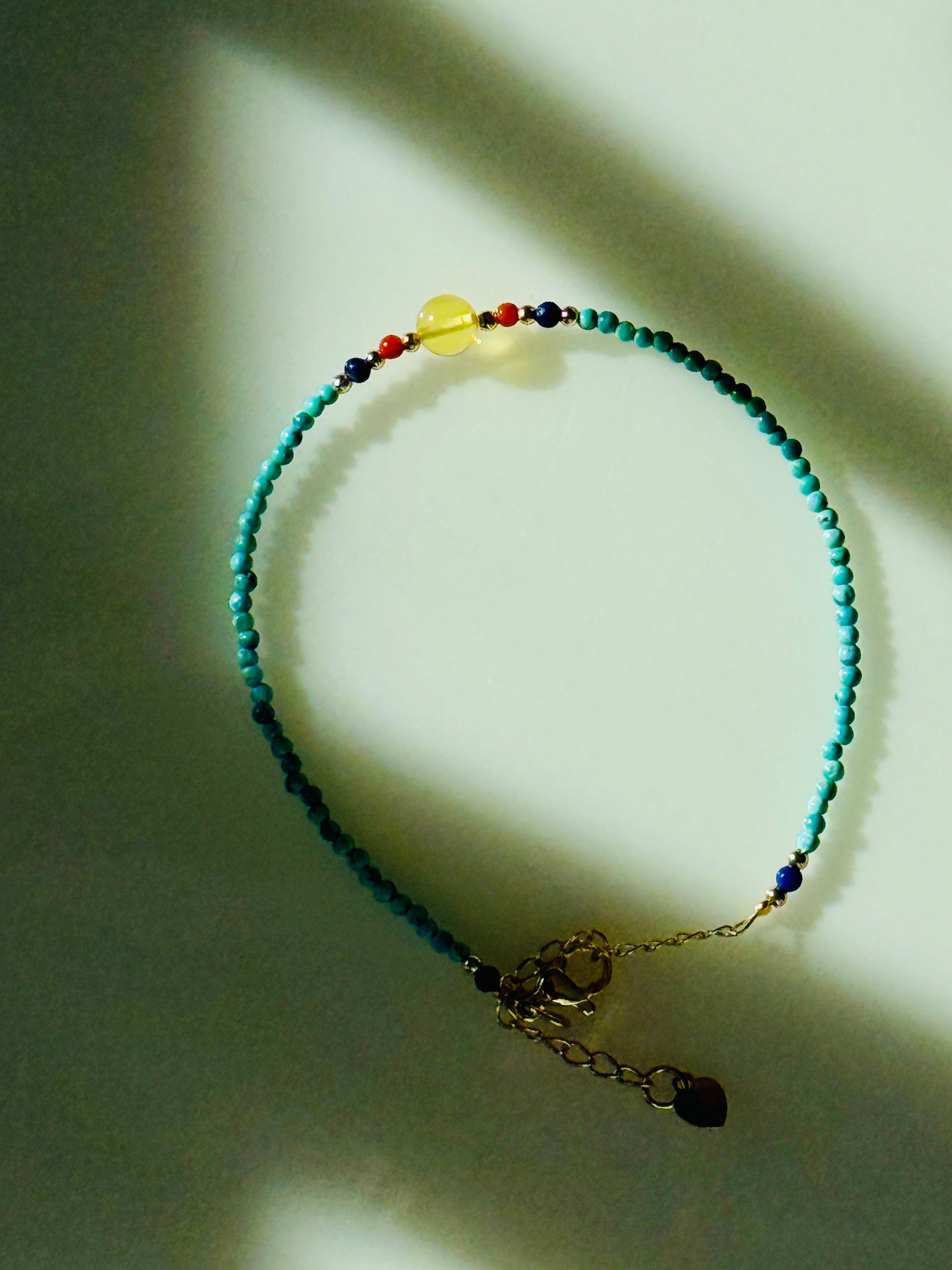 Vermilion · Natural south red agate and natural tourmaline Bracelet