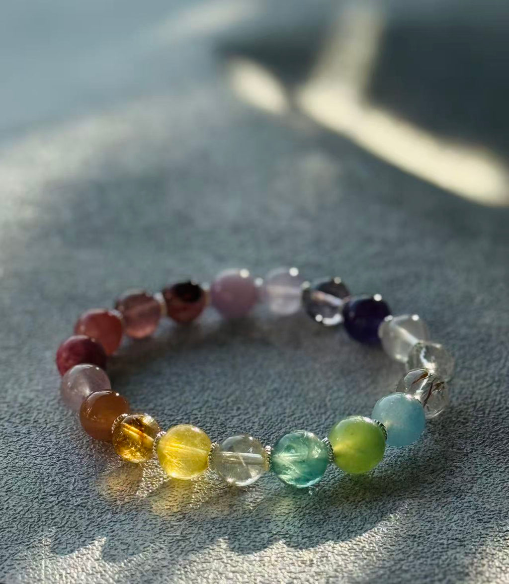 Handmade Natural Multigem Stones Bracelet