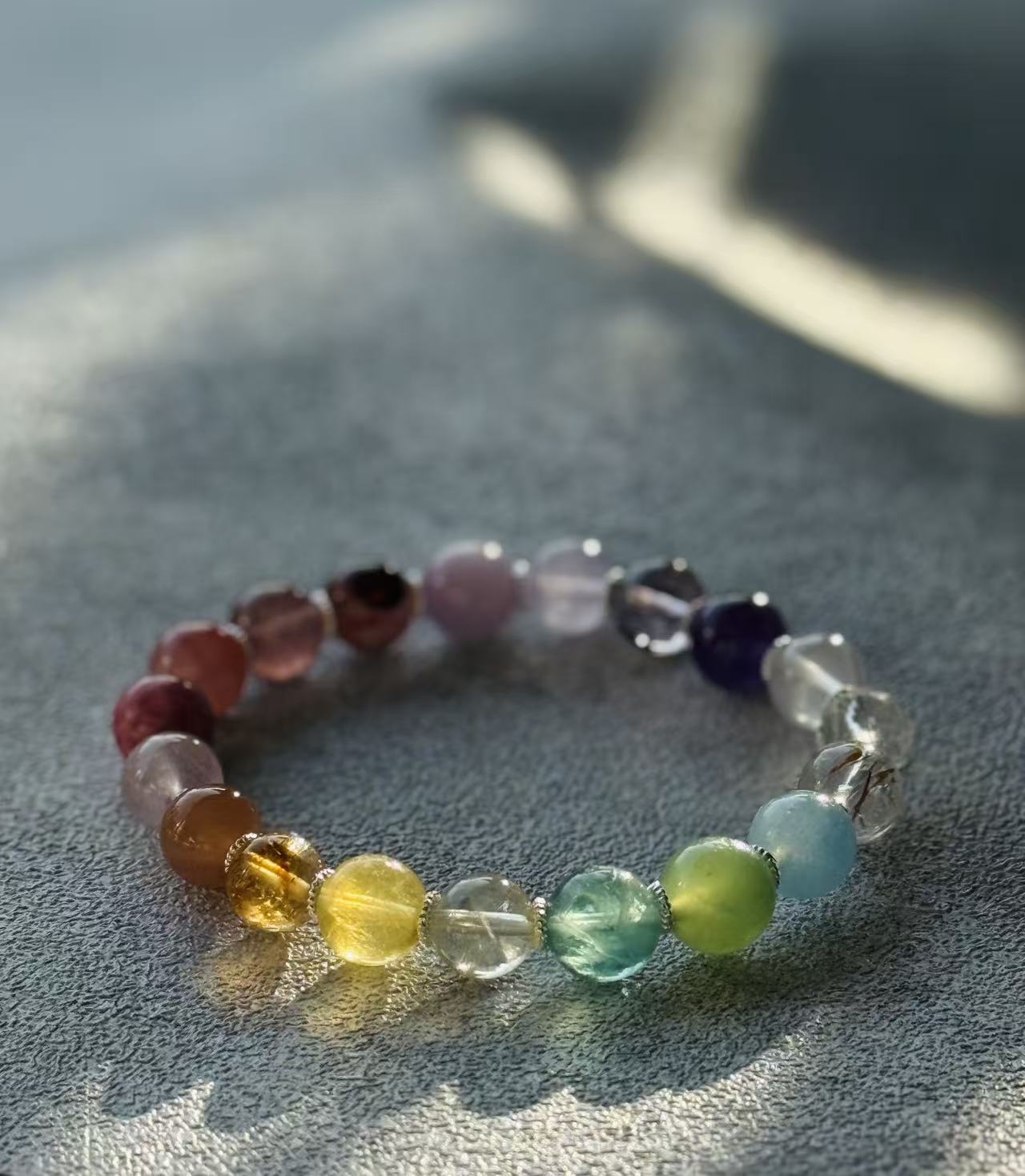 Handmade Natural Multigem Stones Bracelet