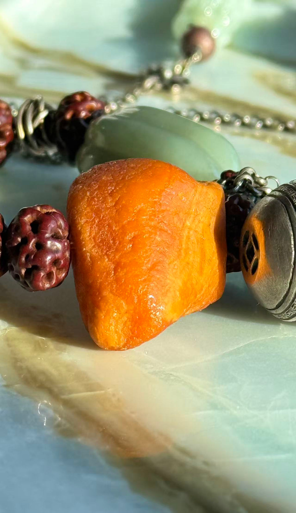 Seasons · Xinjiang Hetian Jade Bead Bracelet｜One-of-a-kind