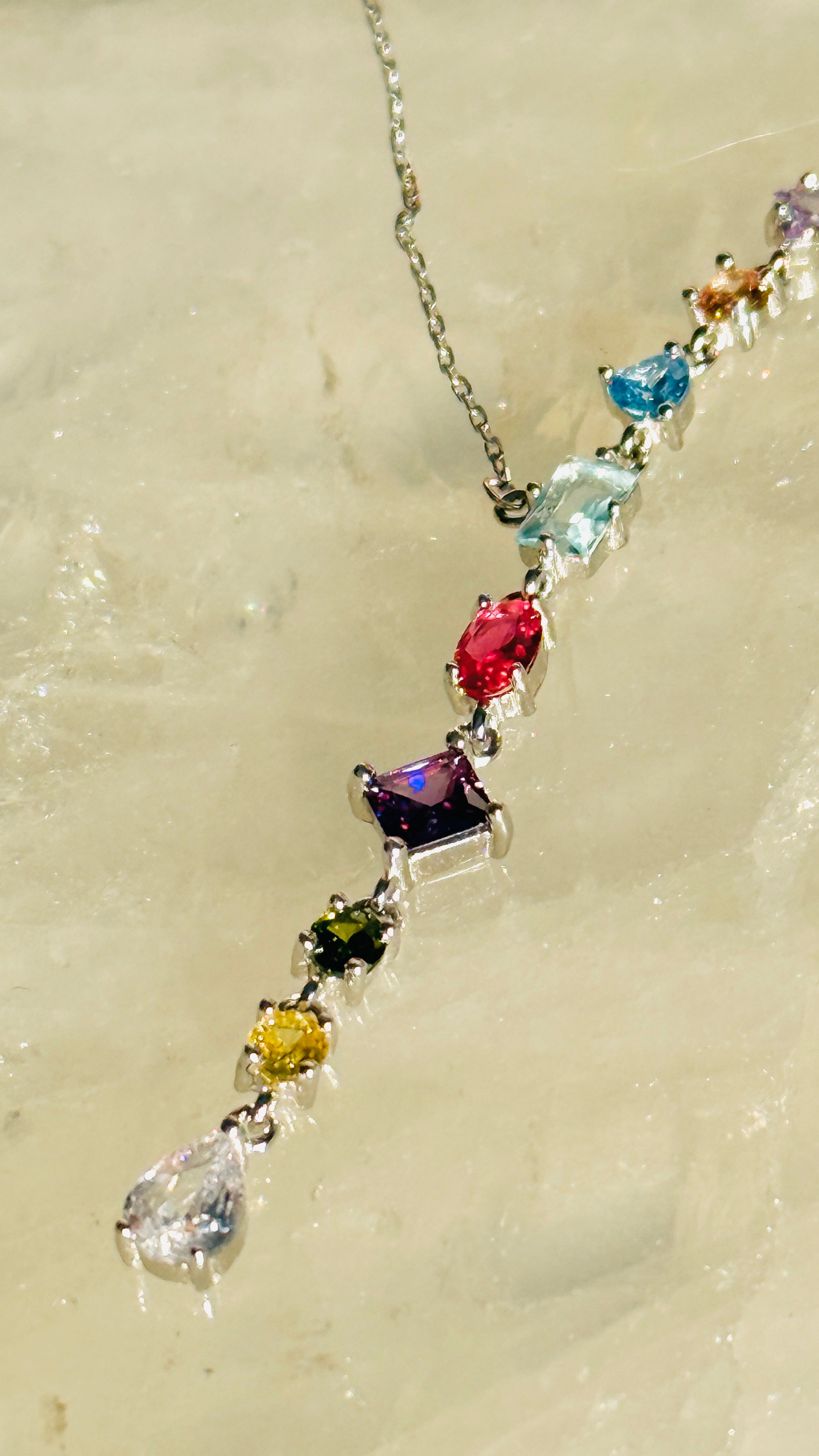 Lightfall Rainbow Cubic Zirconia Necklace