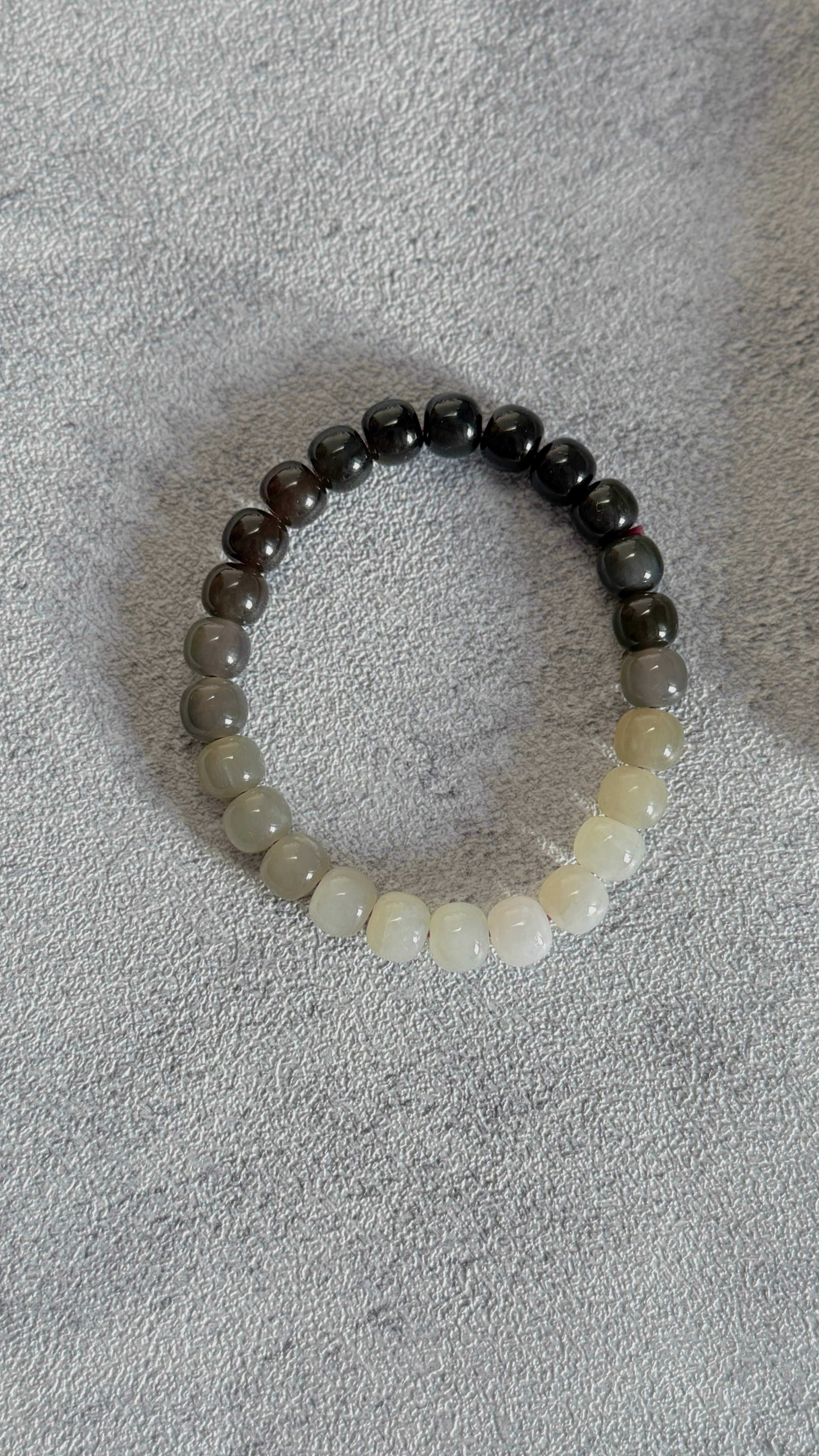 Ombré · Hetian Jade Bead Bracelet