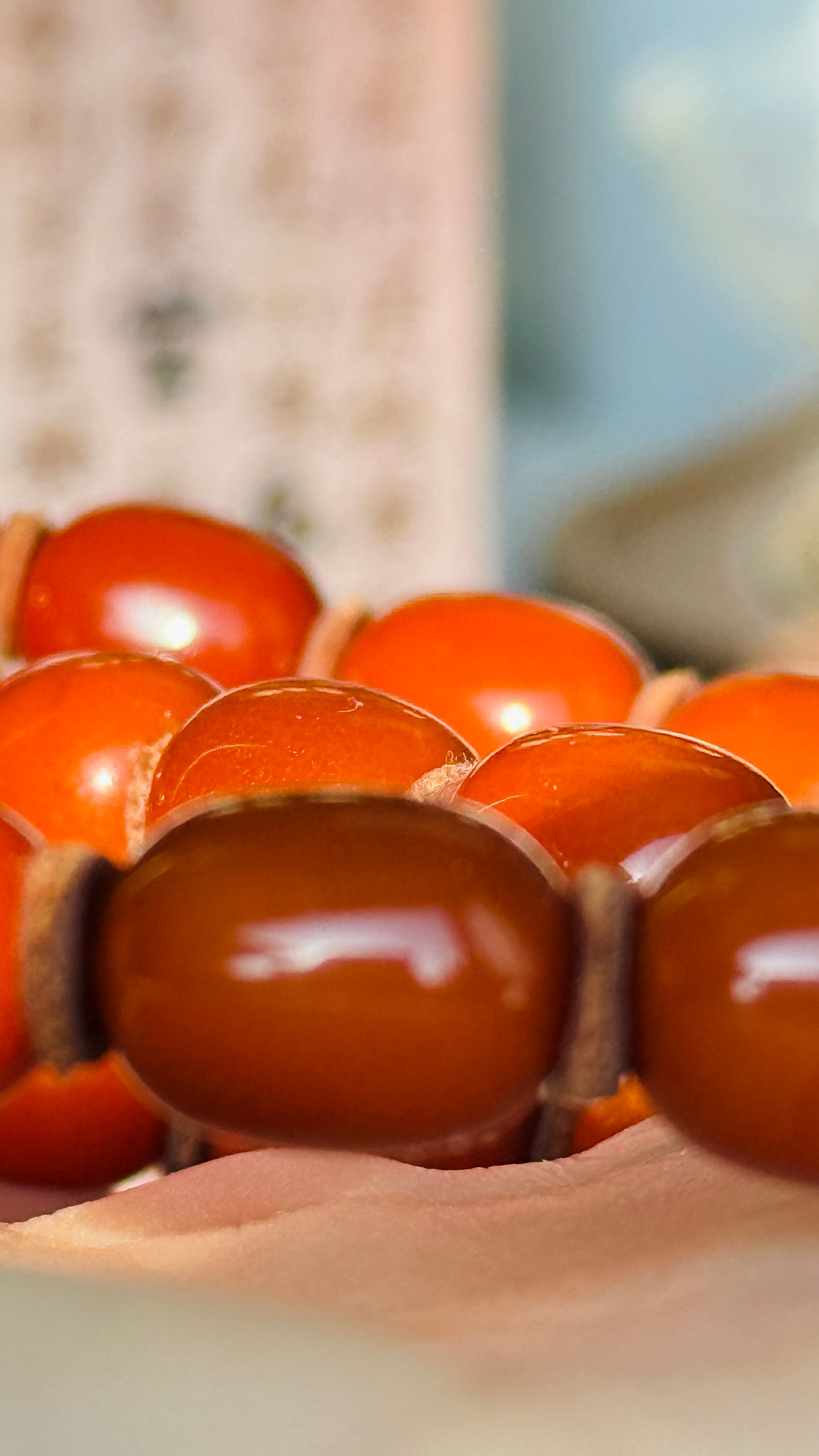 Noah’s seeds · Vintage Baltic Amber Necklace | Genuine Old Amber Beads | European Estate Find | Warm Honey-Red Patina|One-of-a-kind