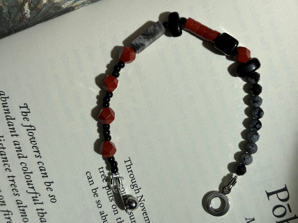 Rockfire Set Necklace + Bracelet Gender Neutral Handmade Jewelry Set