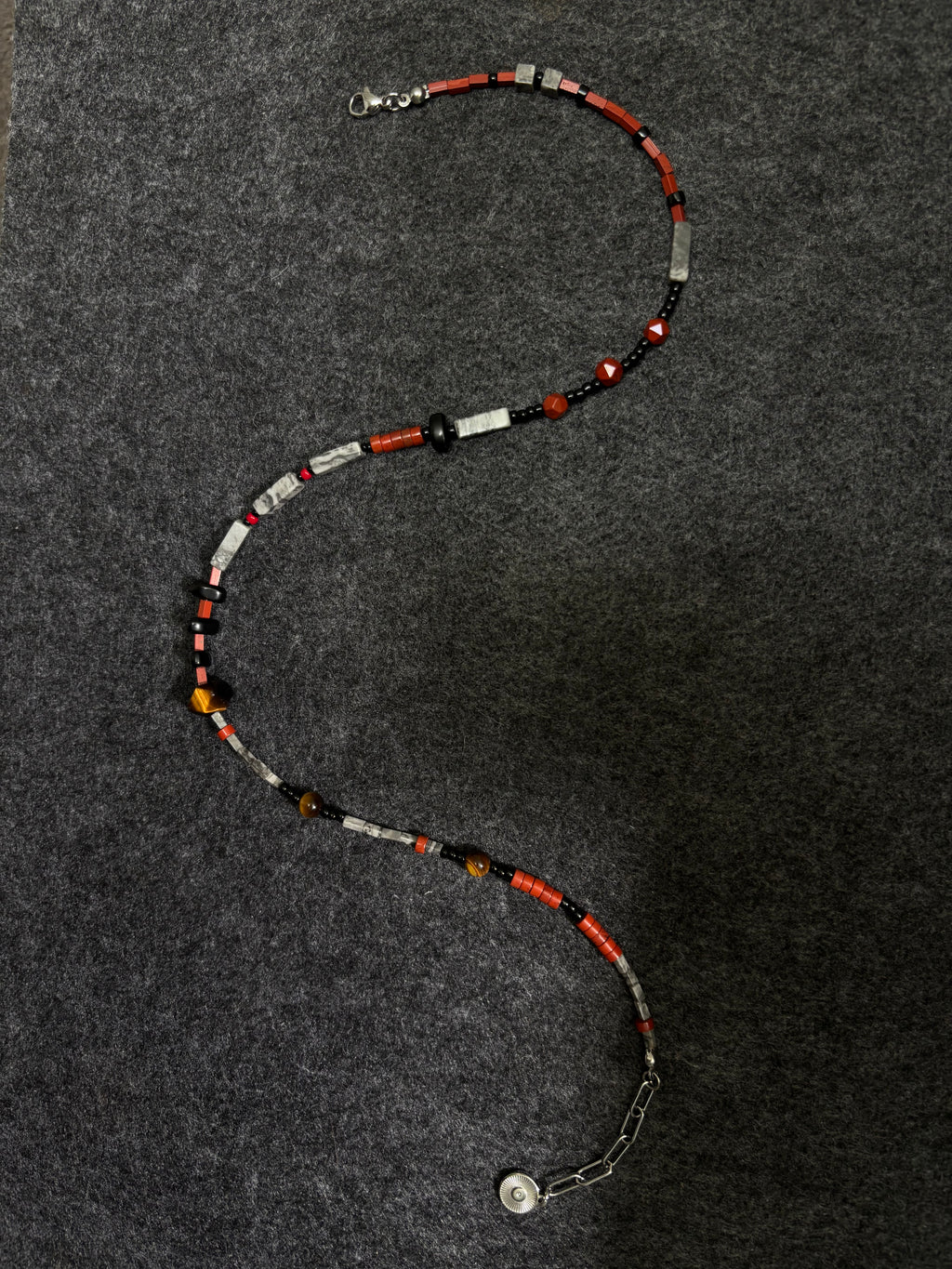 Rockfire Necklace · Mapstone & Tiger‘s eye Necklace