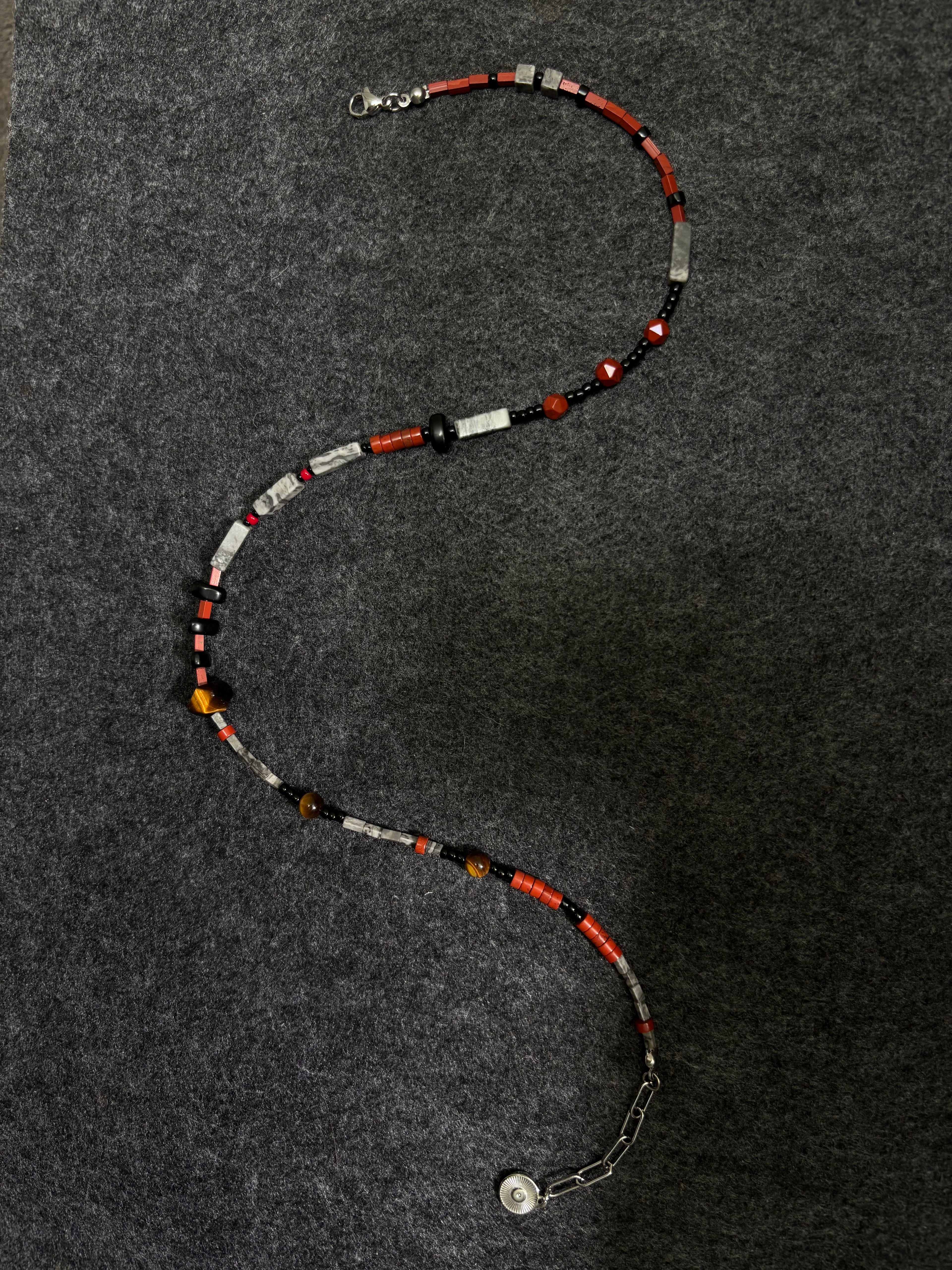 Rockfire Necklace · Mapstone & Tiger‘s eye Necklace