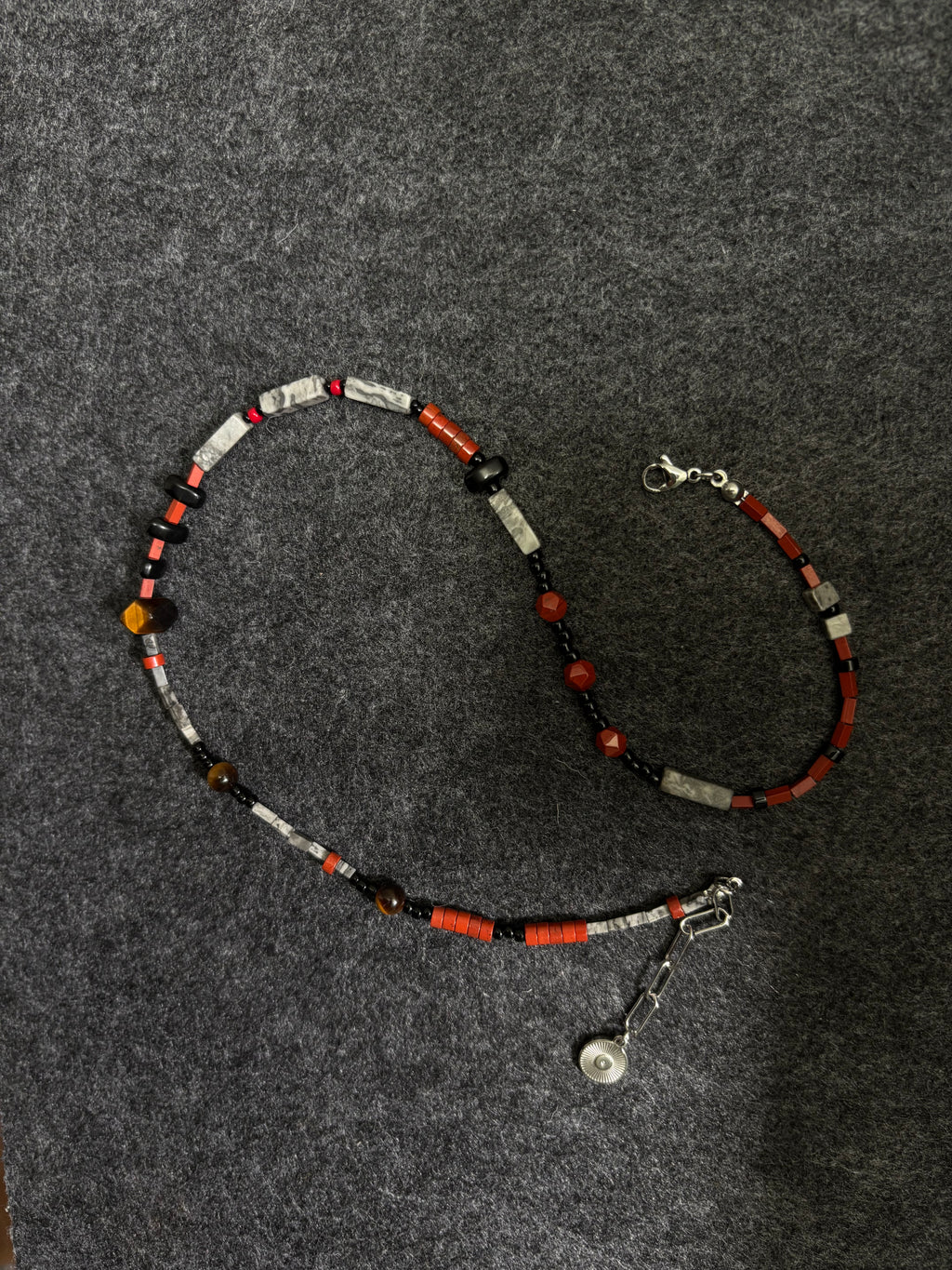 Rockfire Necklace · Mapstone & Tiger‘s eye Necklace