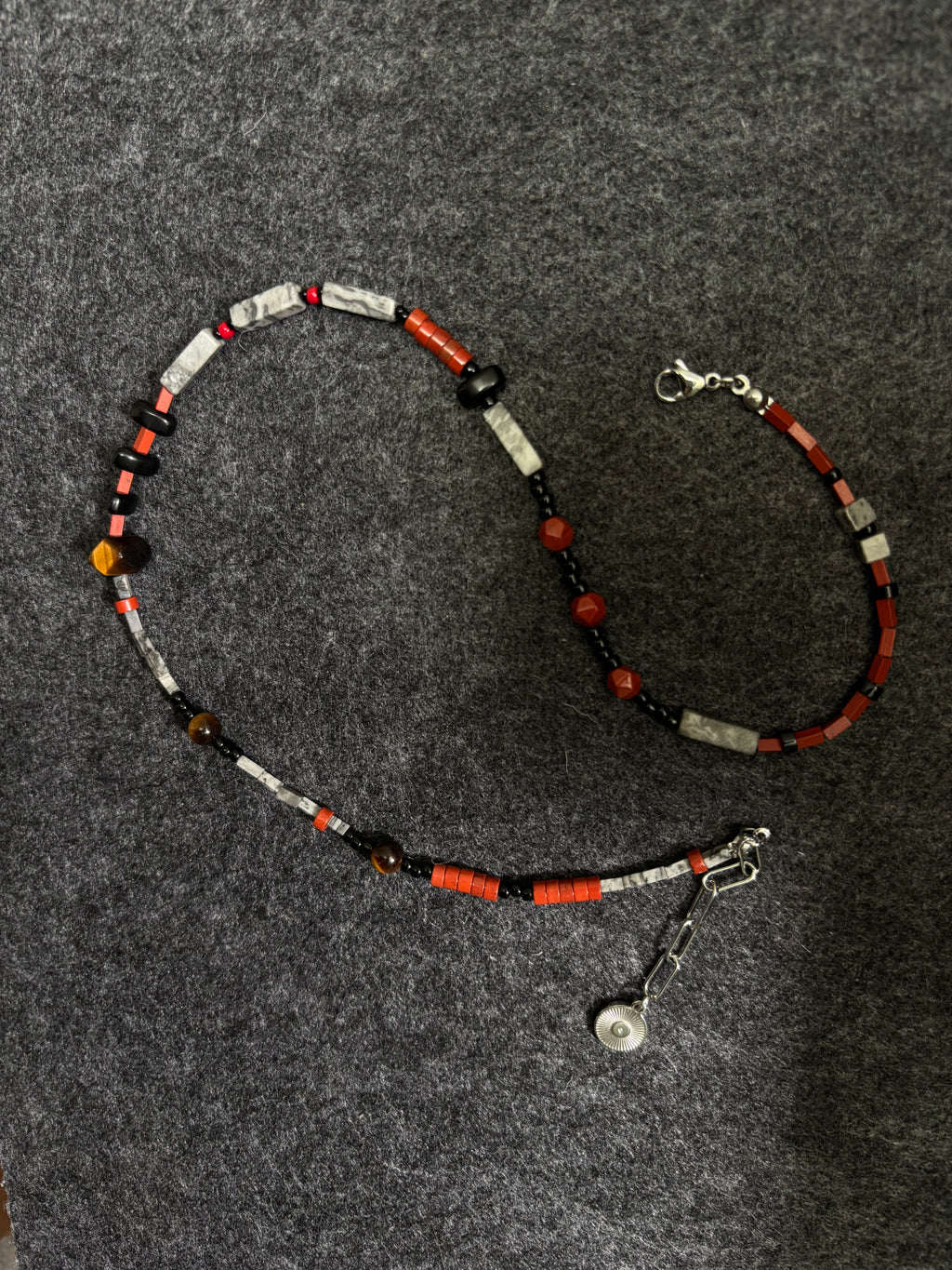 Rockfire Necklace · Mapstone & Tiger‘s eye Necklace