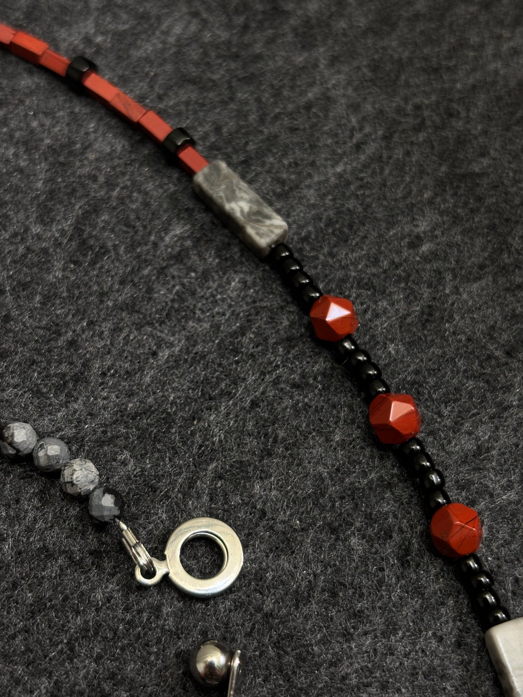 Rockfire Set Necklace + Bracelet Gender Neutral Handmade Jewelry Set