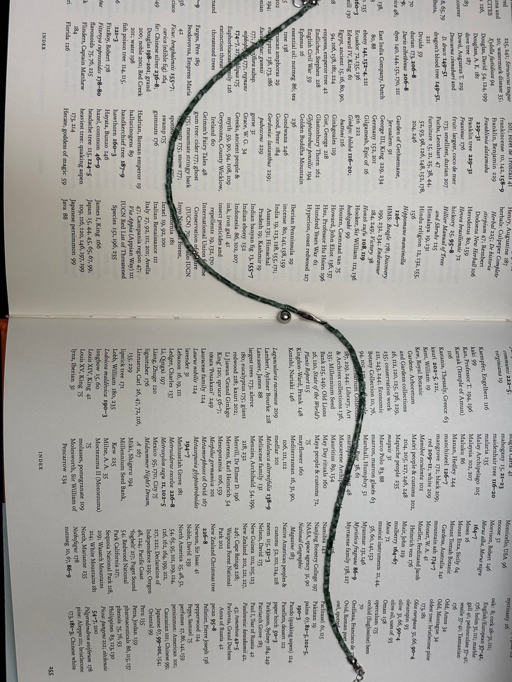 Algaeline · Green dot stone Necklace