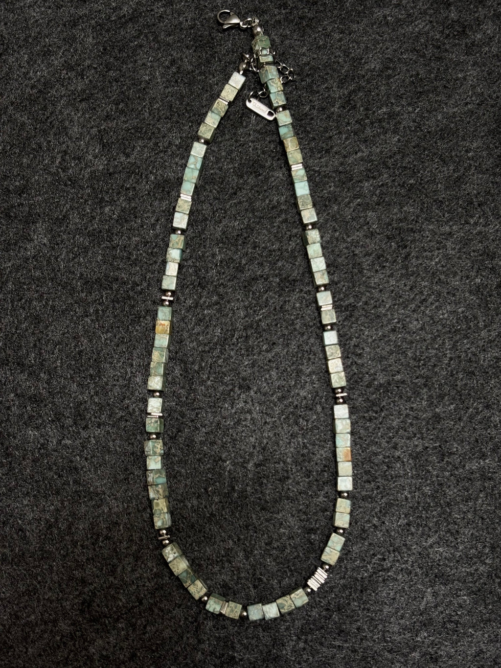 Mossline Necklace · Grass Green Turquoise