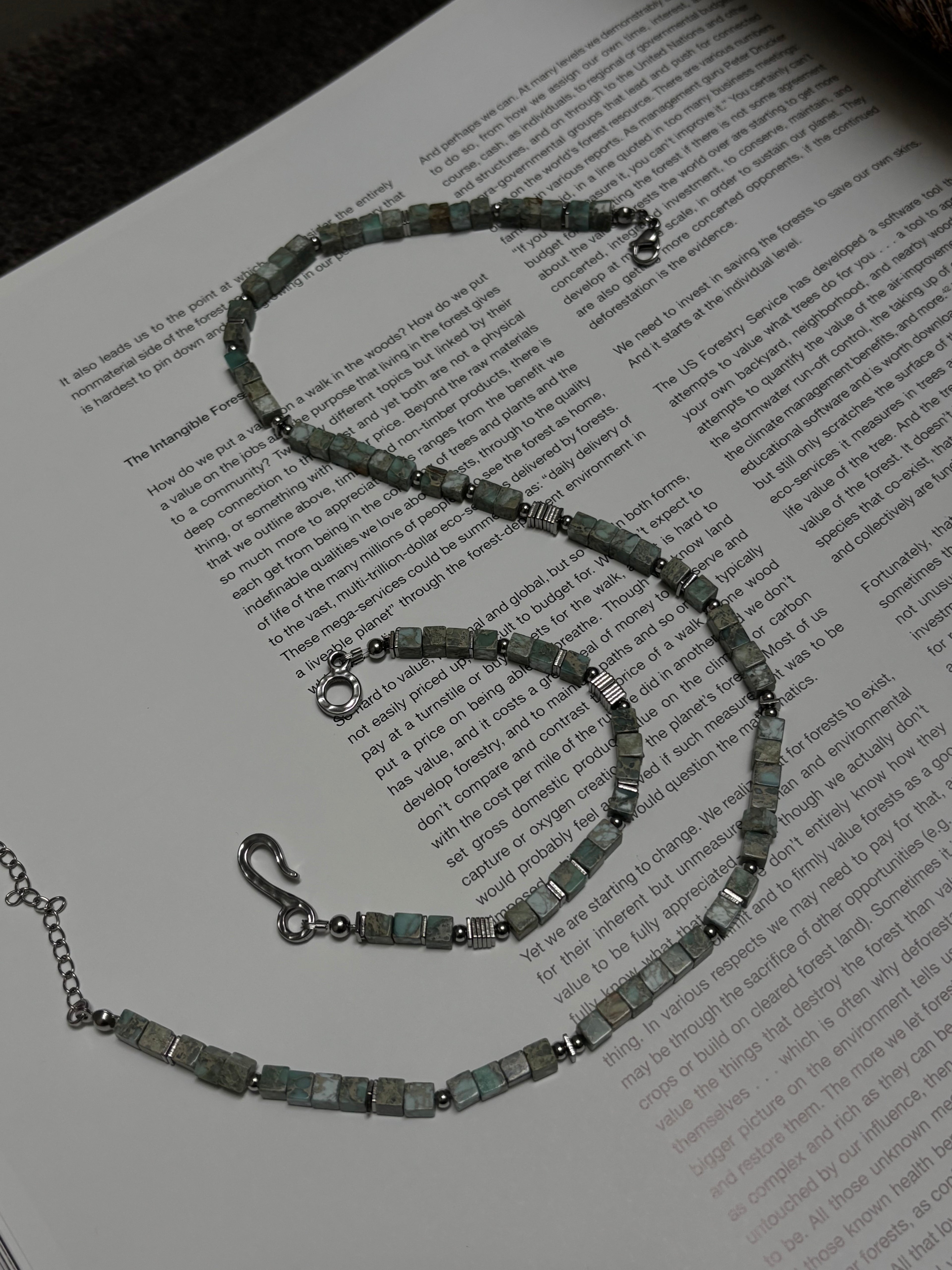 Mossline Bracelet · Grass Green Turquoise