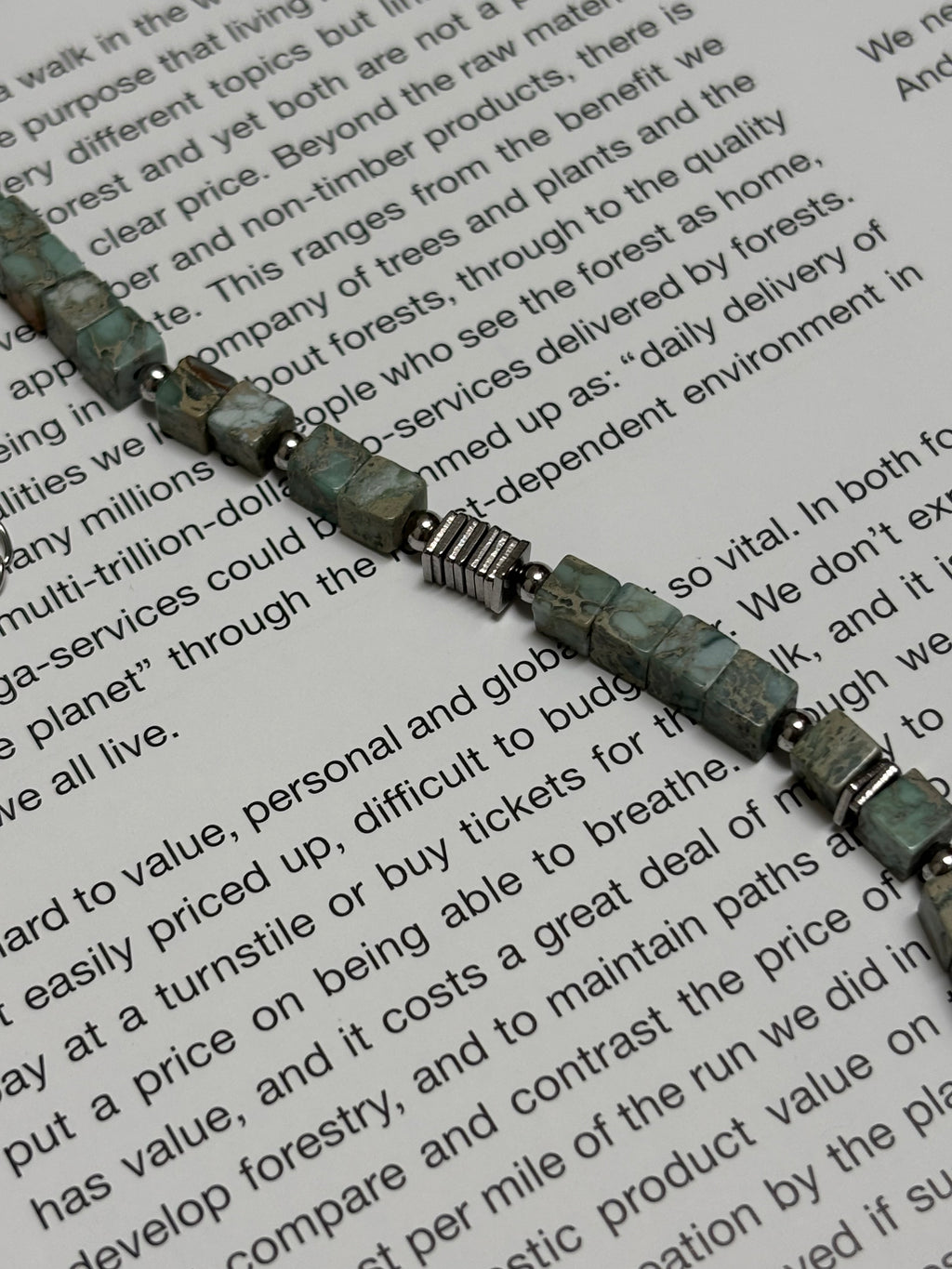 Mossline Bracelet · Grass Green Turquoise