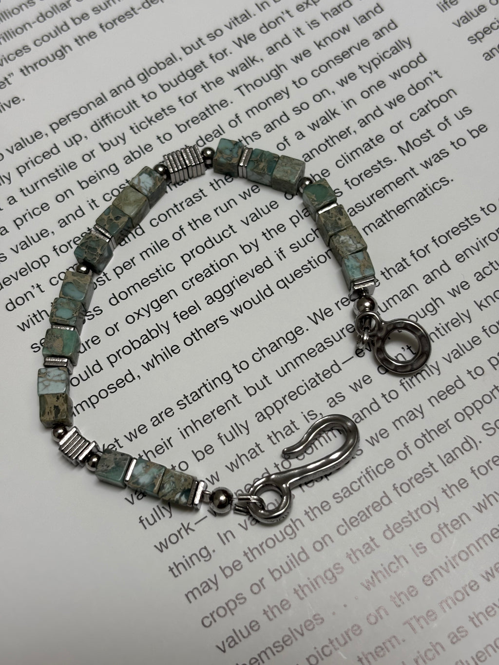 Mossline Bracelet · Grass Green Turquoise