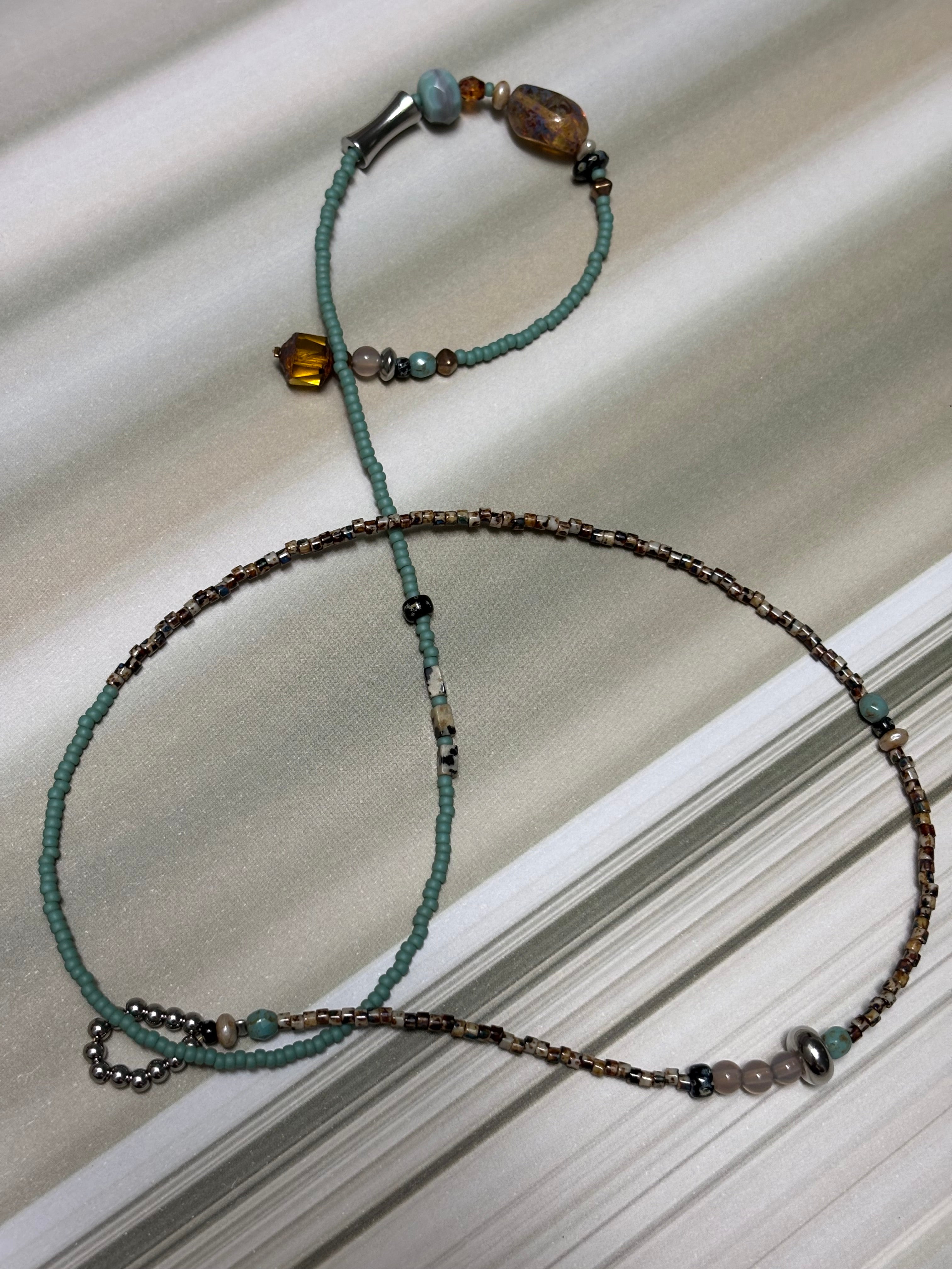 Mint Caramel · Gender Neutural Necklace