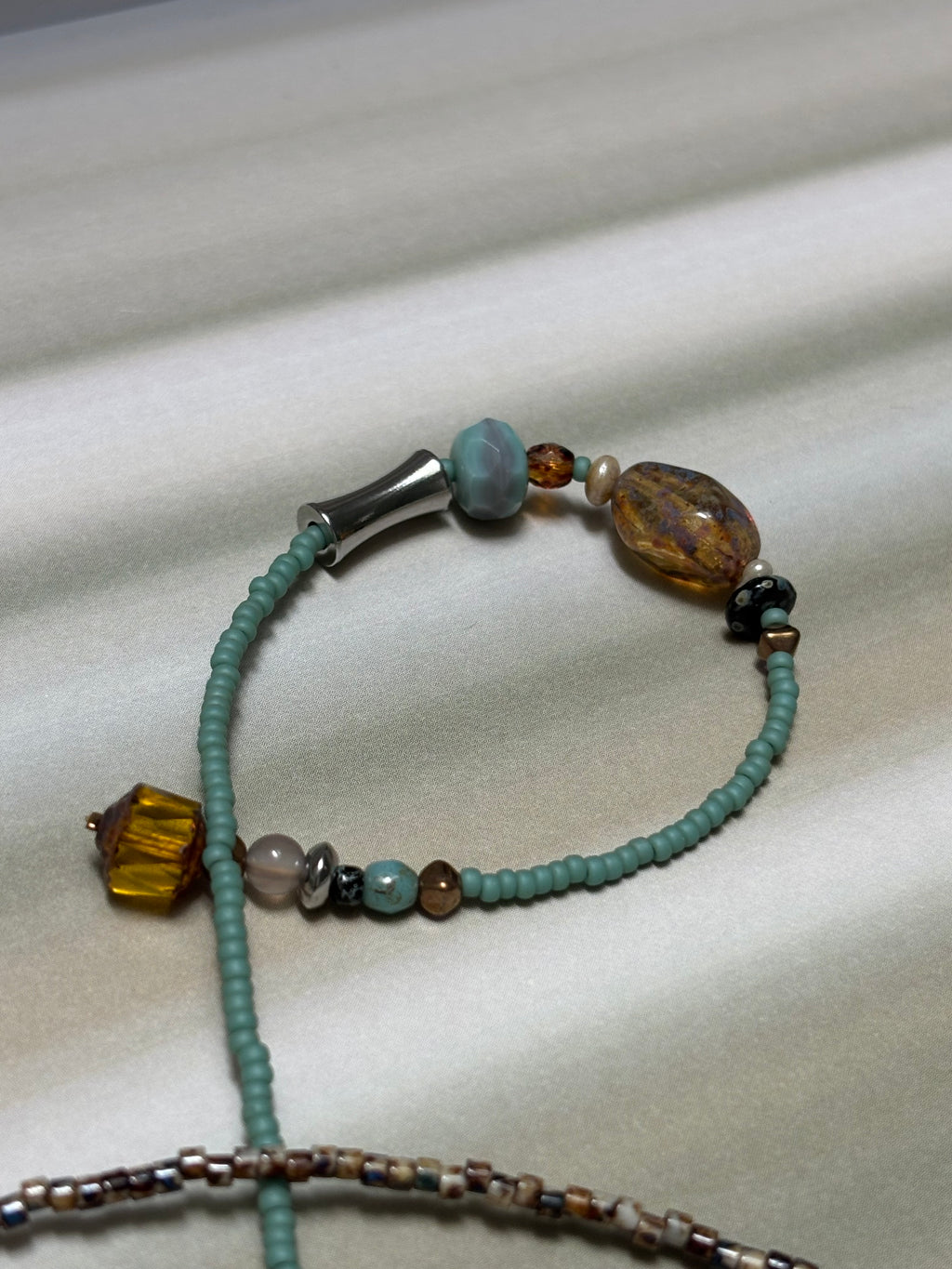 Mint Caramel · Gender Neutural Necklace