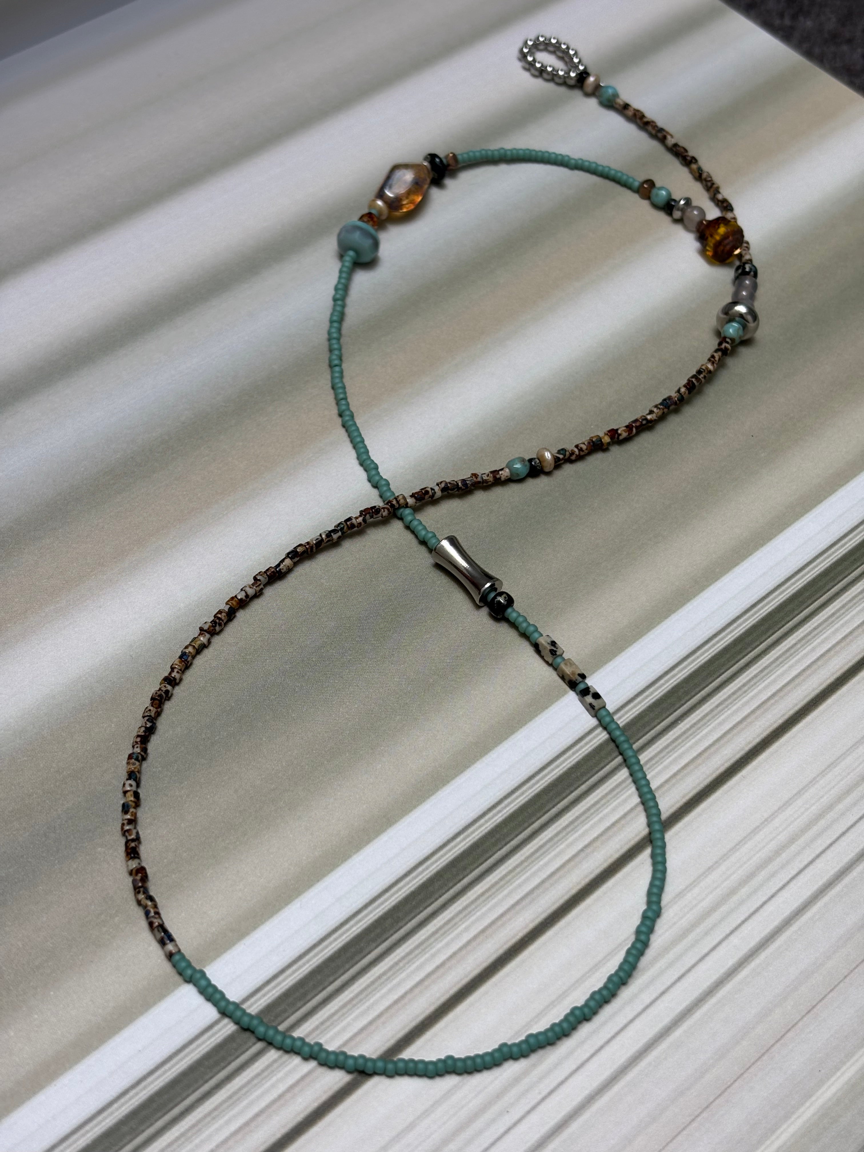 Mint Caramel · Gender Neutural Necklace