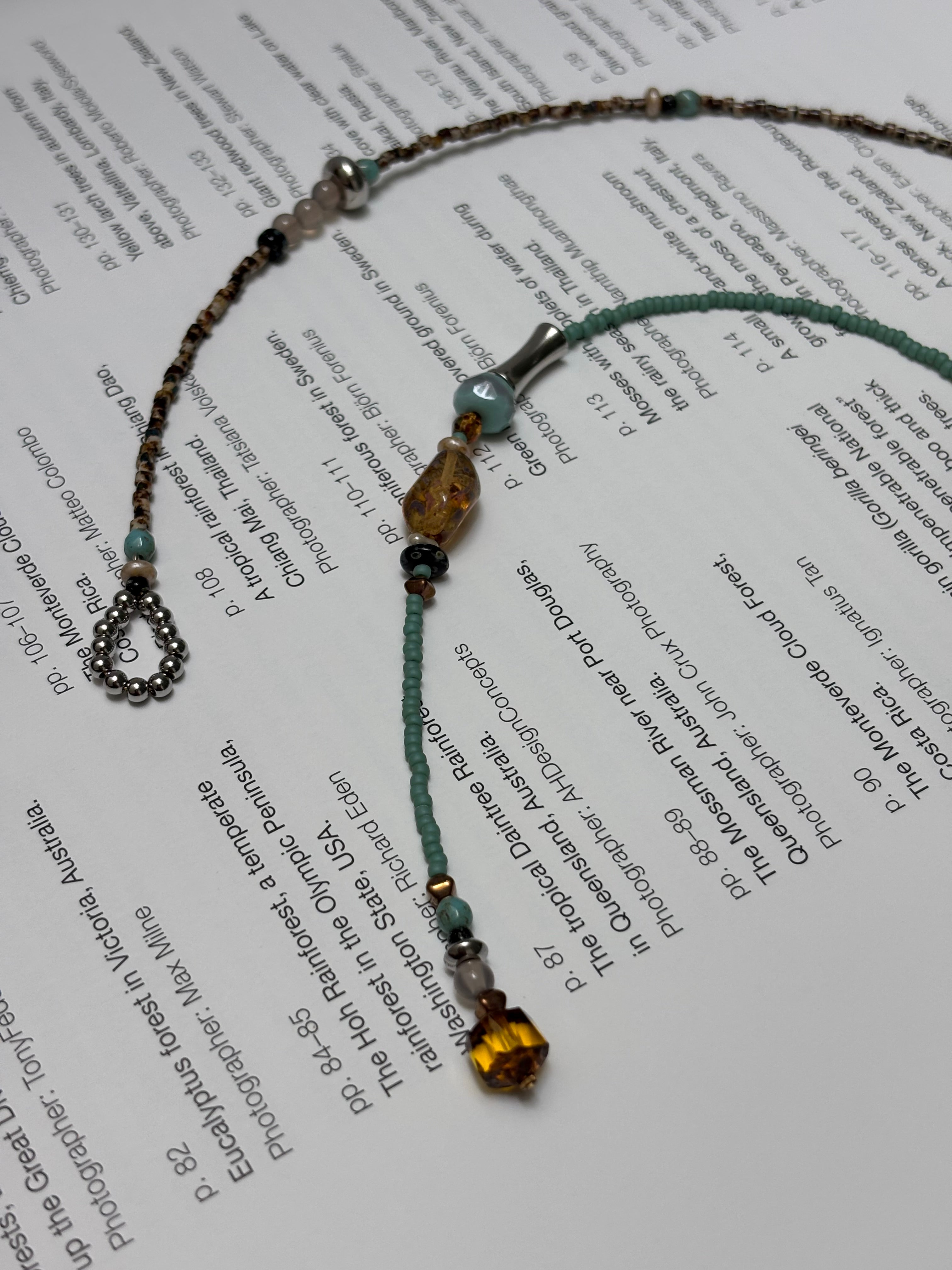 Mint Caramel · Gender Neutural Necklace