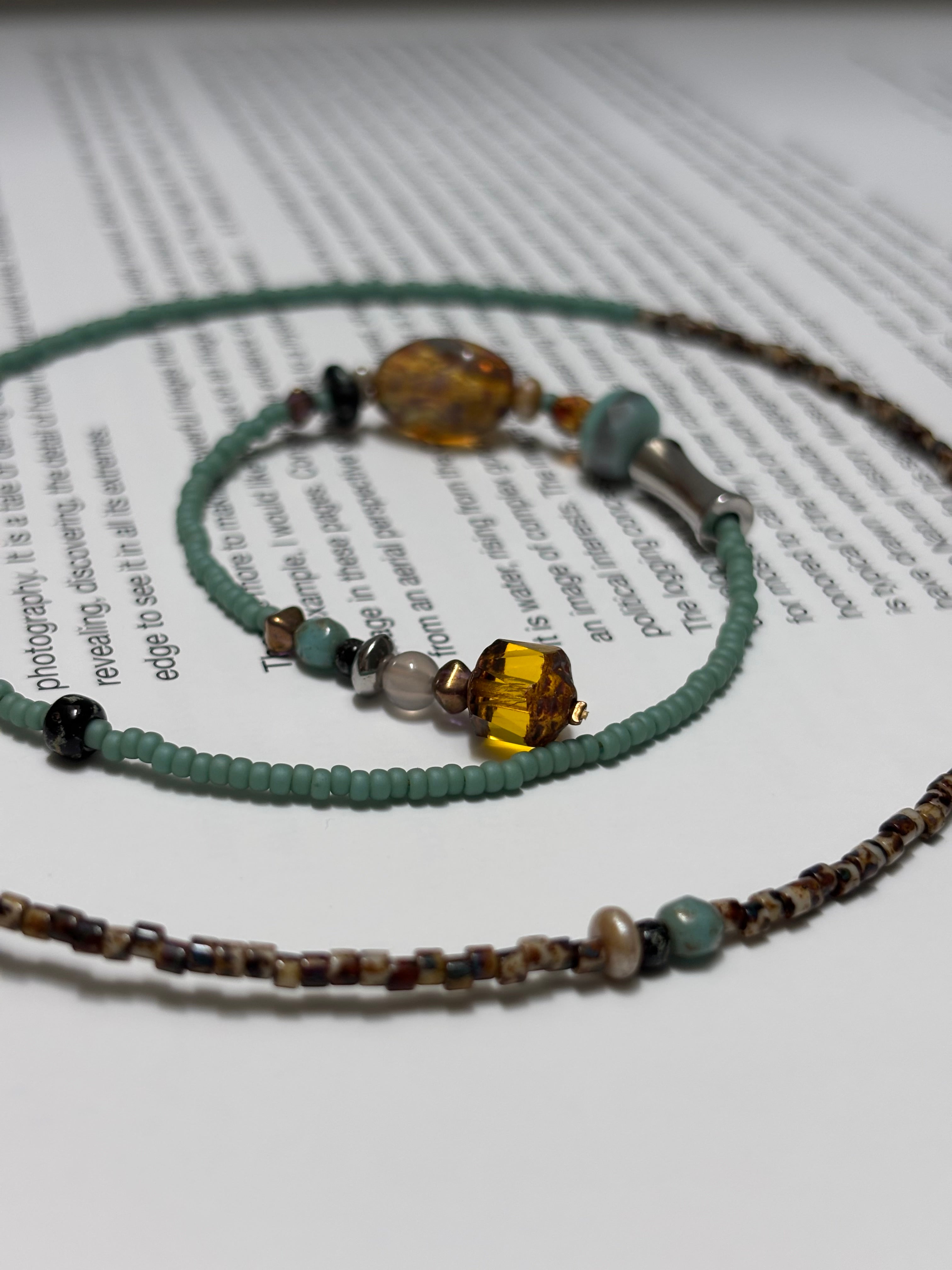 Mint Caramel · Gender Neutural Necklace