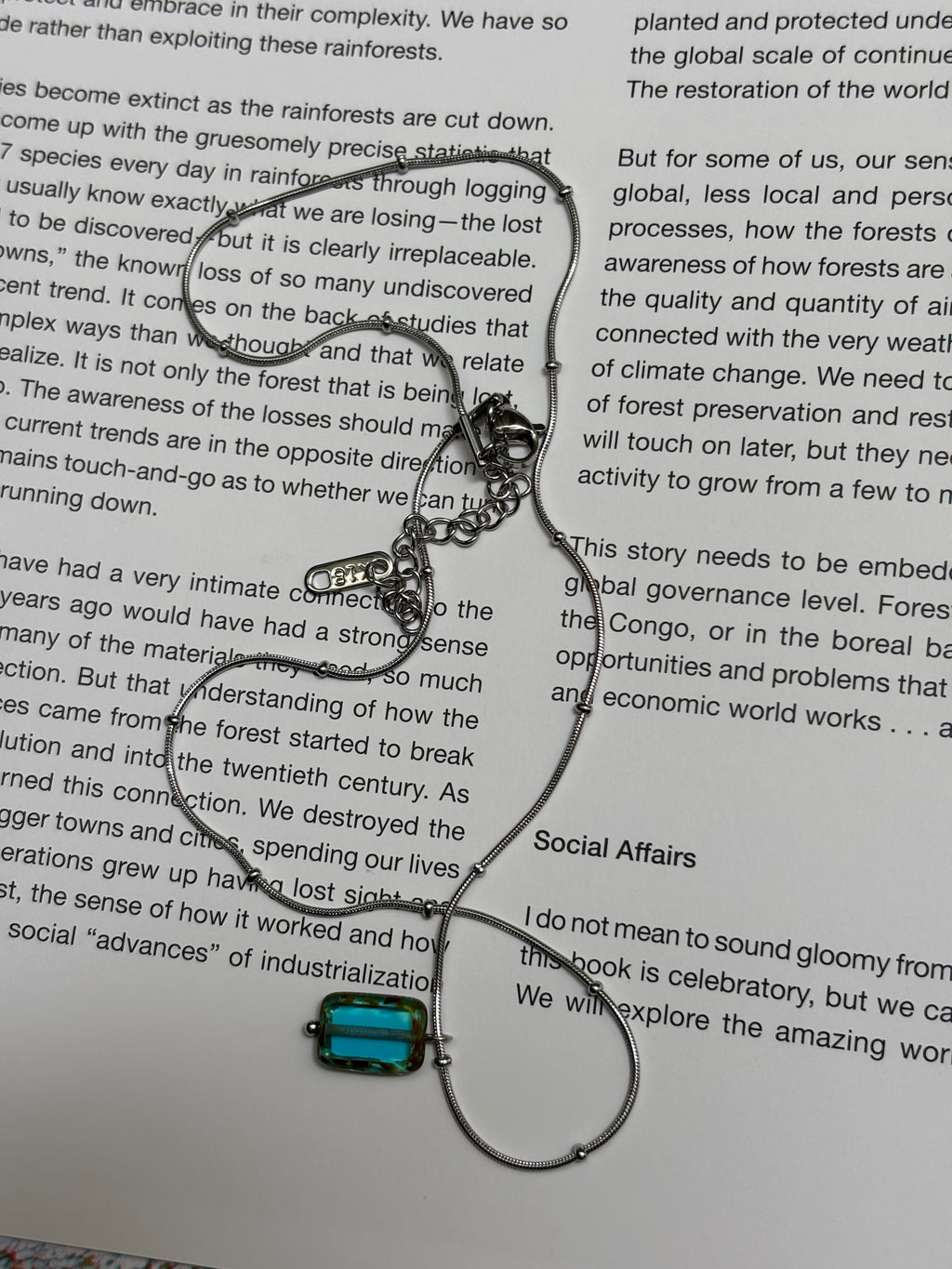 Glacierine · Necklace draws inspiration from the stillness of cold water and mineral light