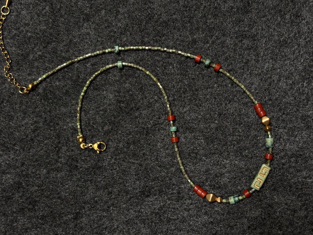 Sanctum · Gender neutral handmade necklace with natural stones