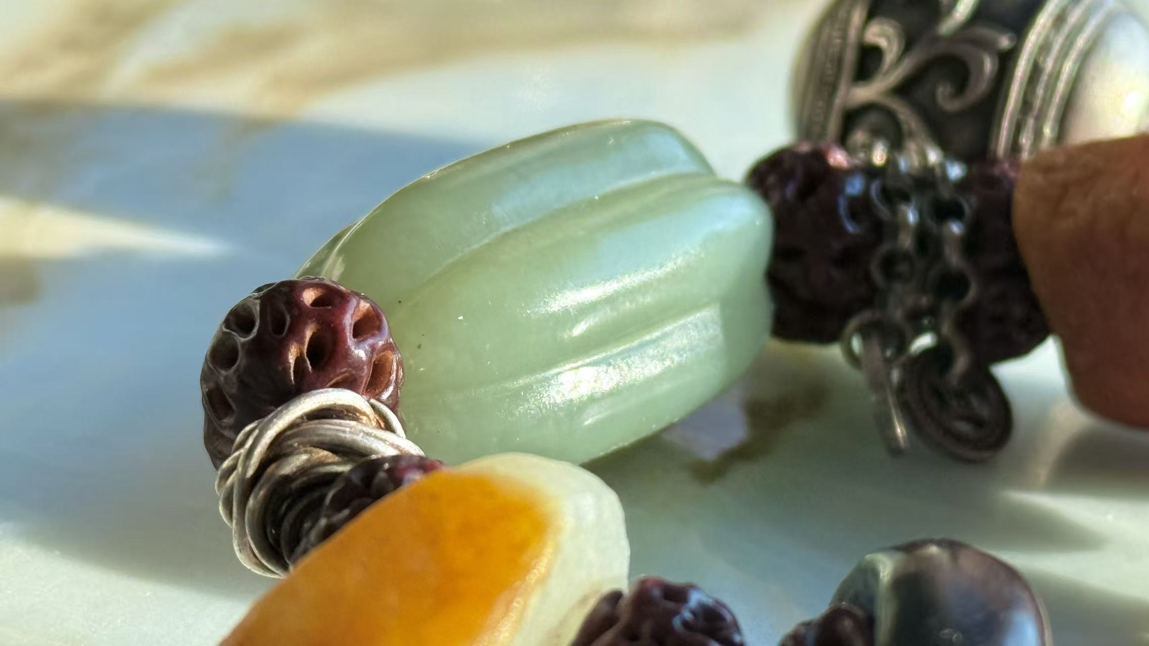 Seasons · Xinjiang Hetian Jade Bead Bracelet｜One-of-a-kind