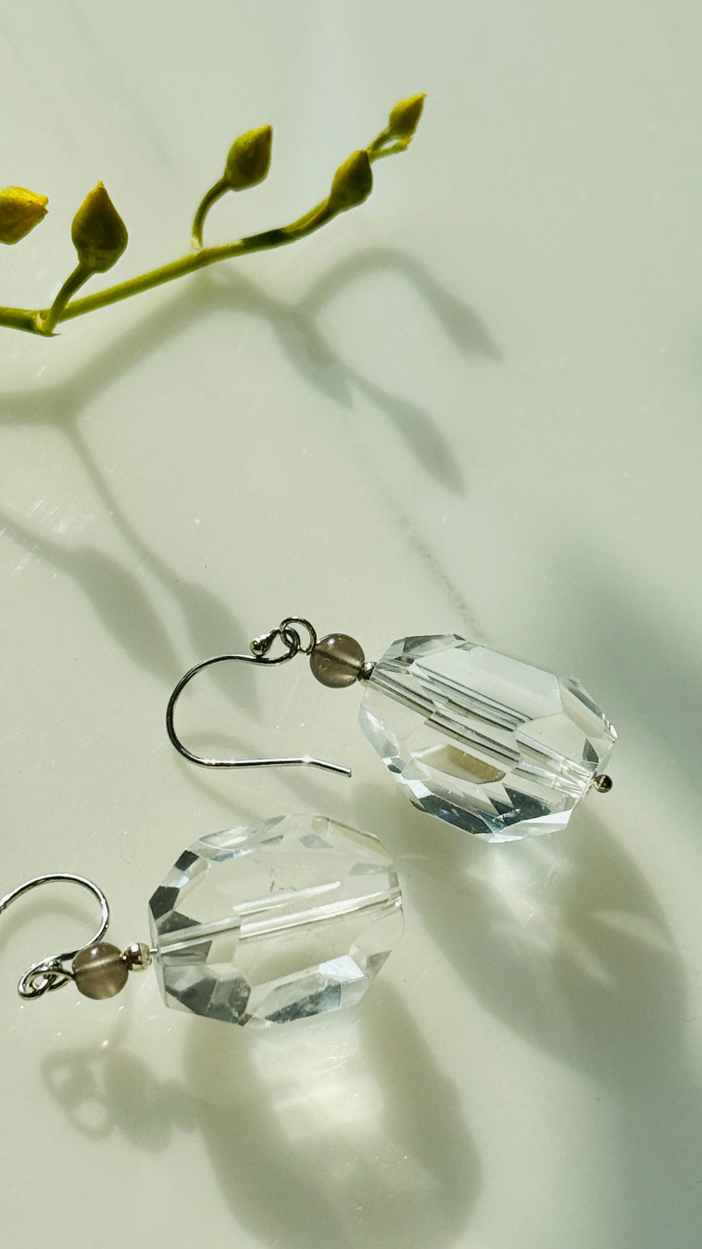 Monologue · Natural Clear Quartz Earrings