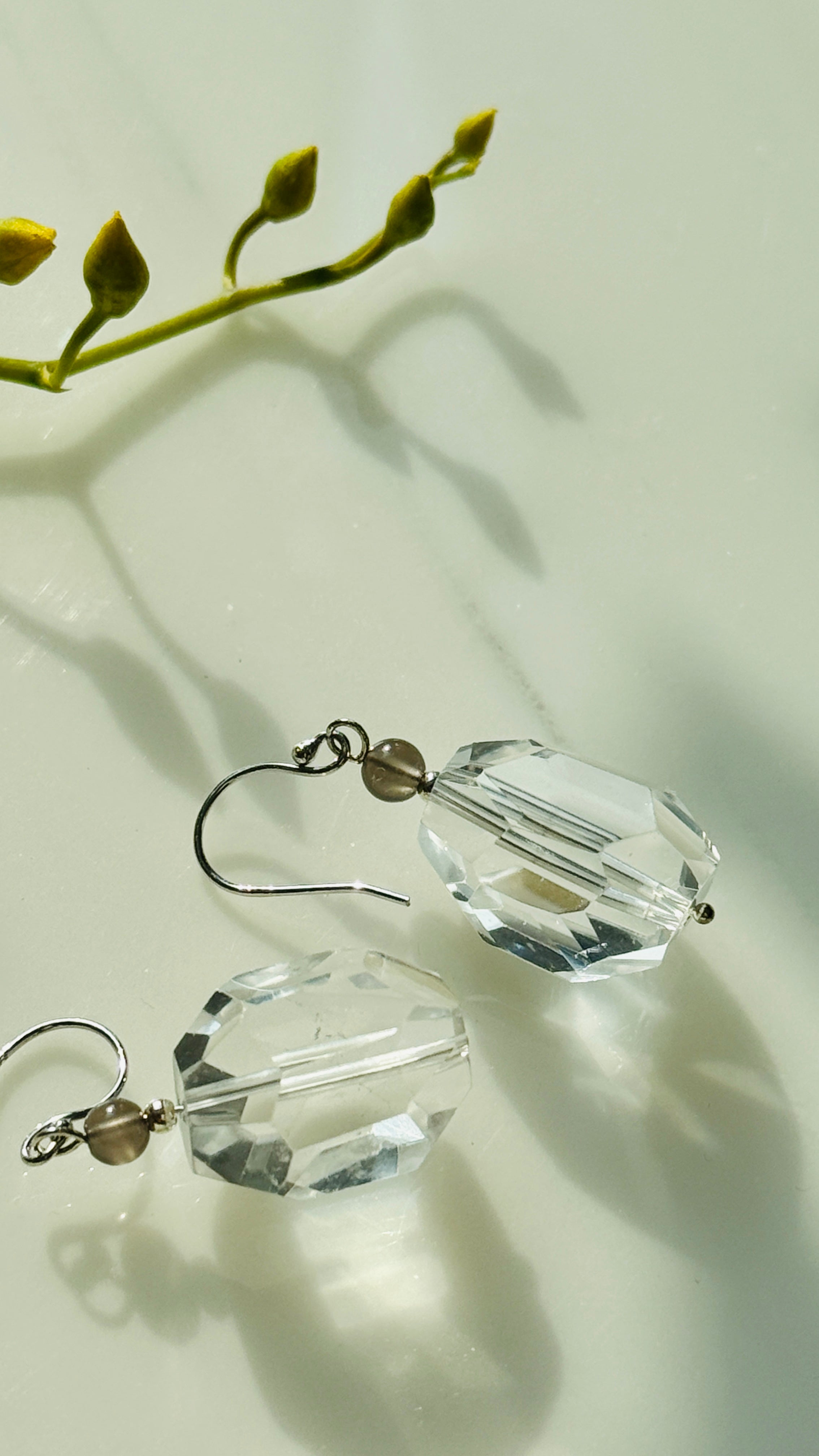 Monologue · Natural Clear Quartz Earrings