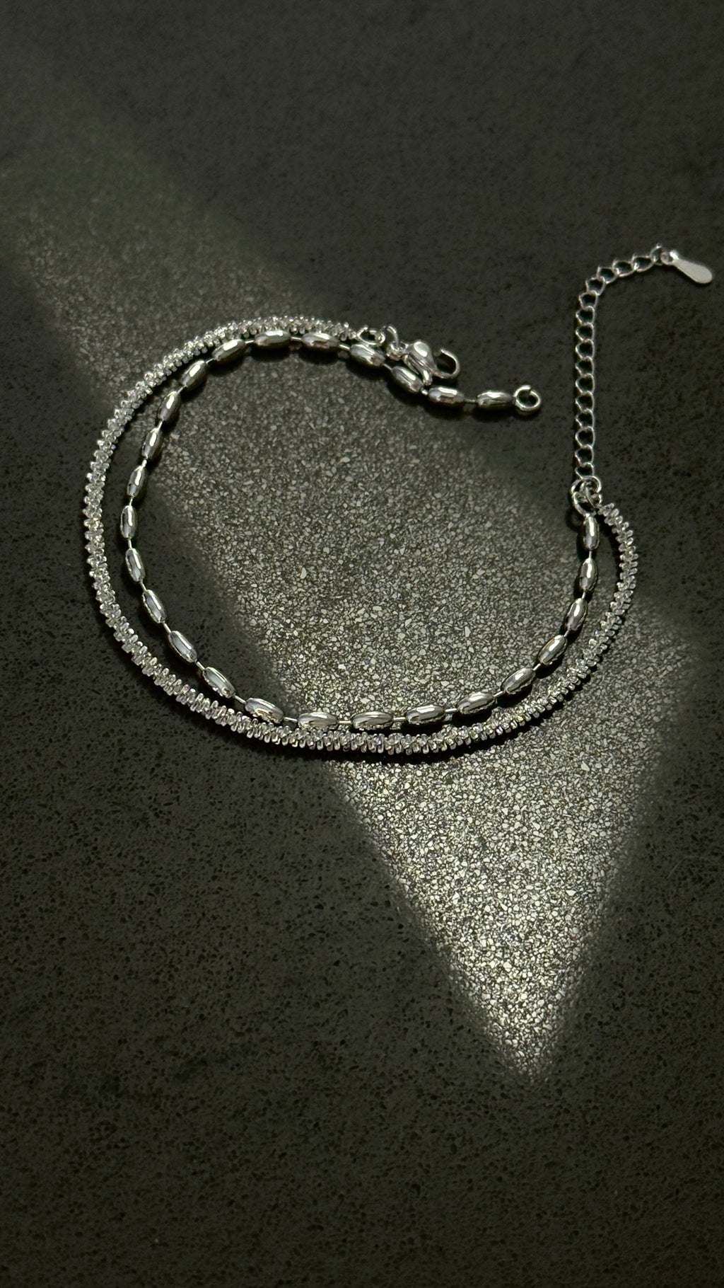 Quiet Shine · S925 Double Chain Bracelet