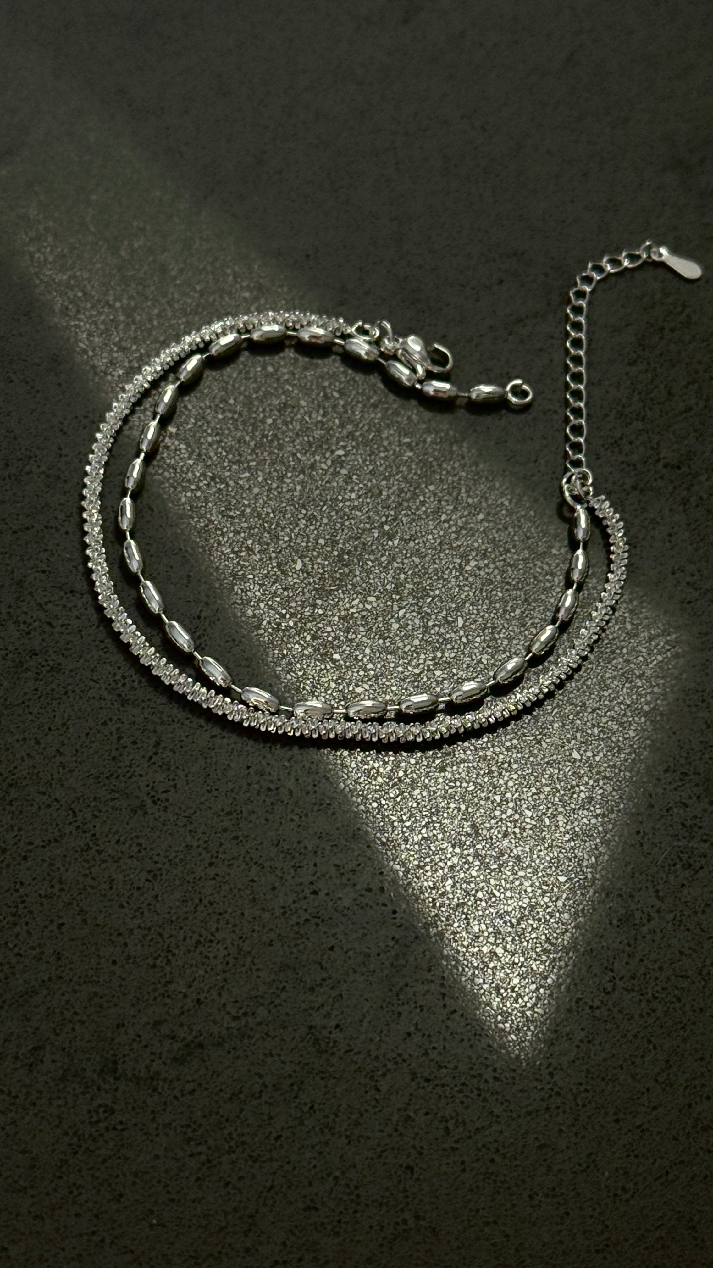 Quiet Shine · S925 Double Chain Bracelet
