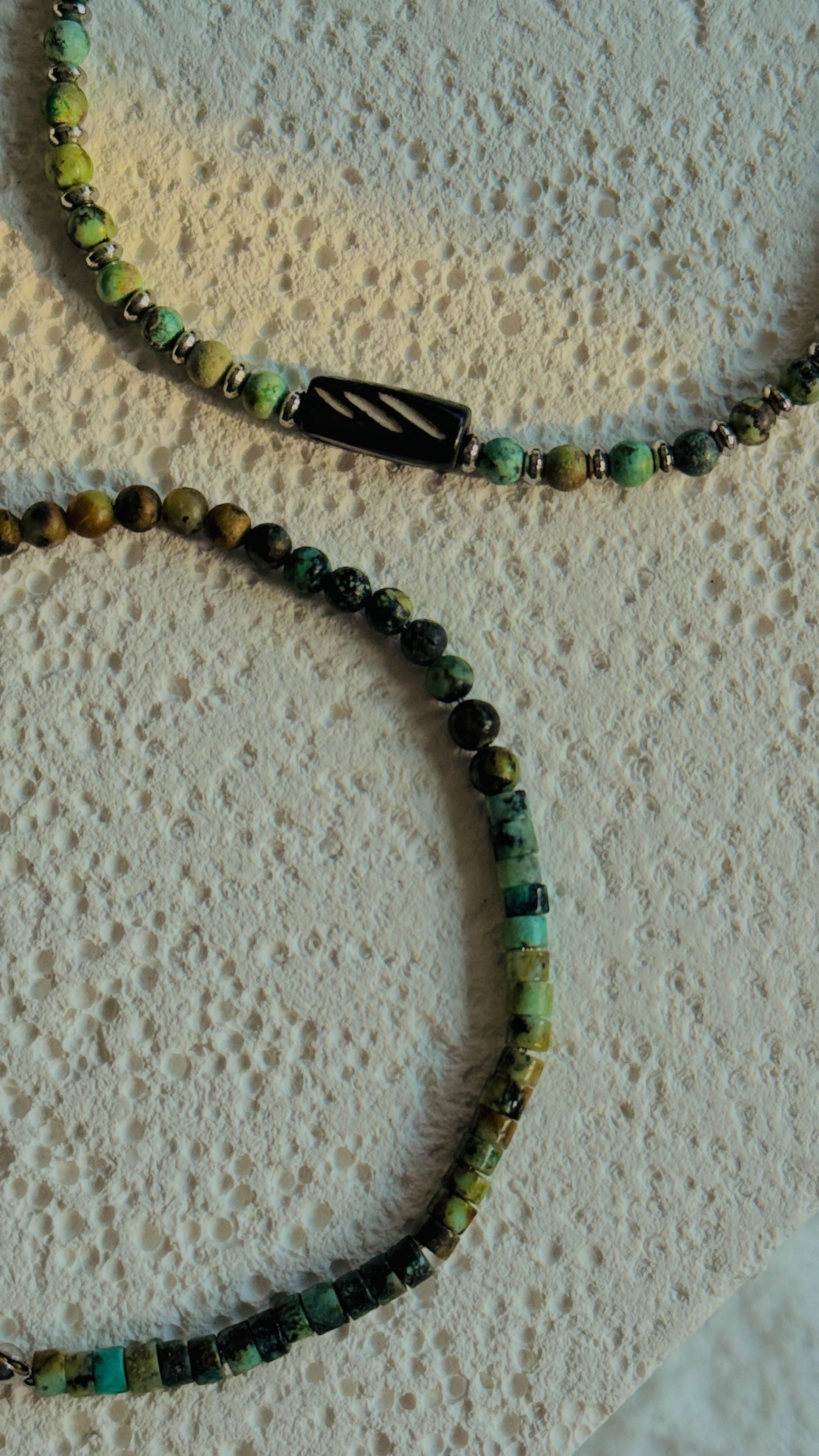 Pine Mist · African Turquoise Bracelet