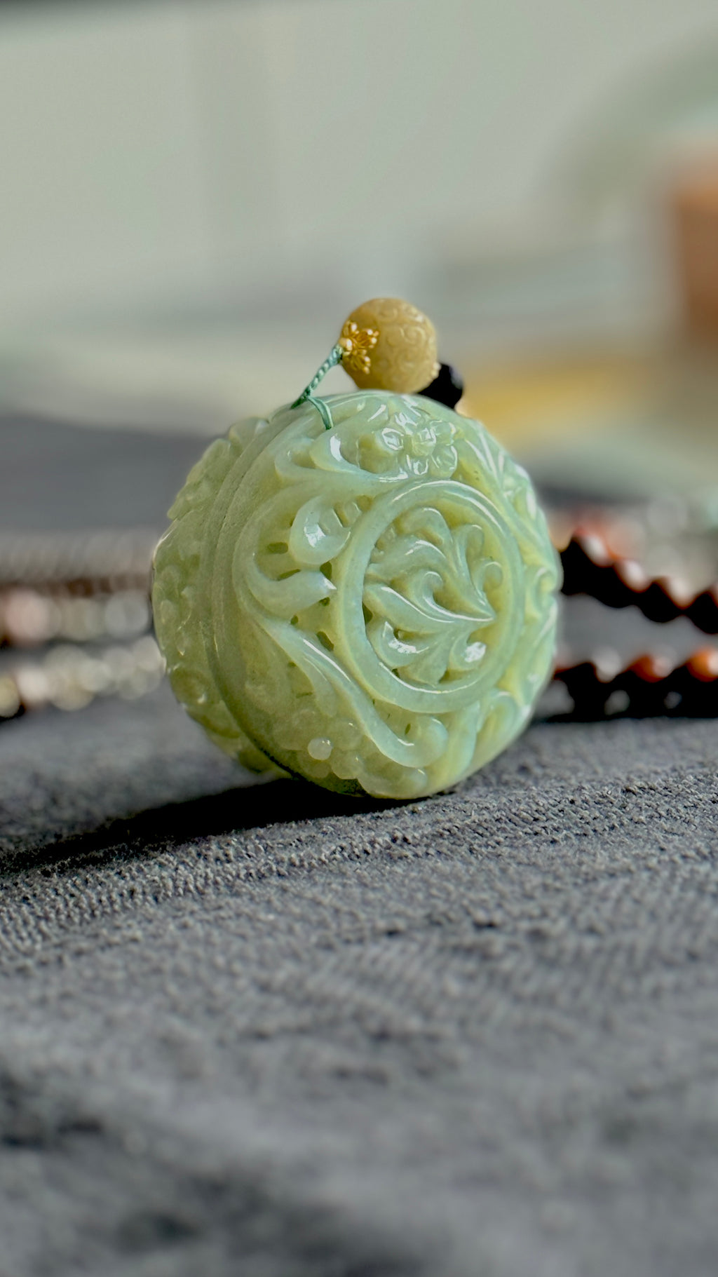 Moonlight Vessel · Hand-Carved Hetian Jade Incense Box | Openwork Jade Sachet | Song-Style | One-of-a-kind