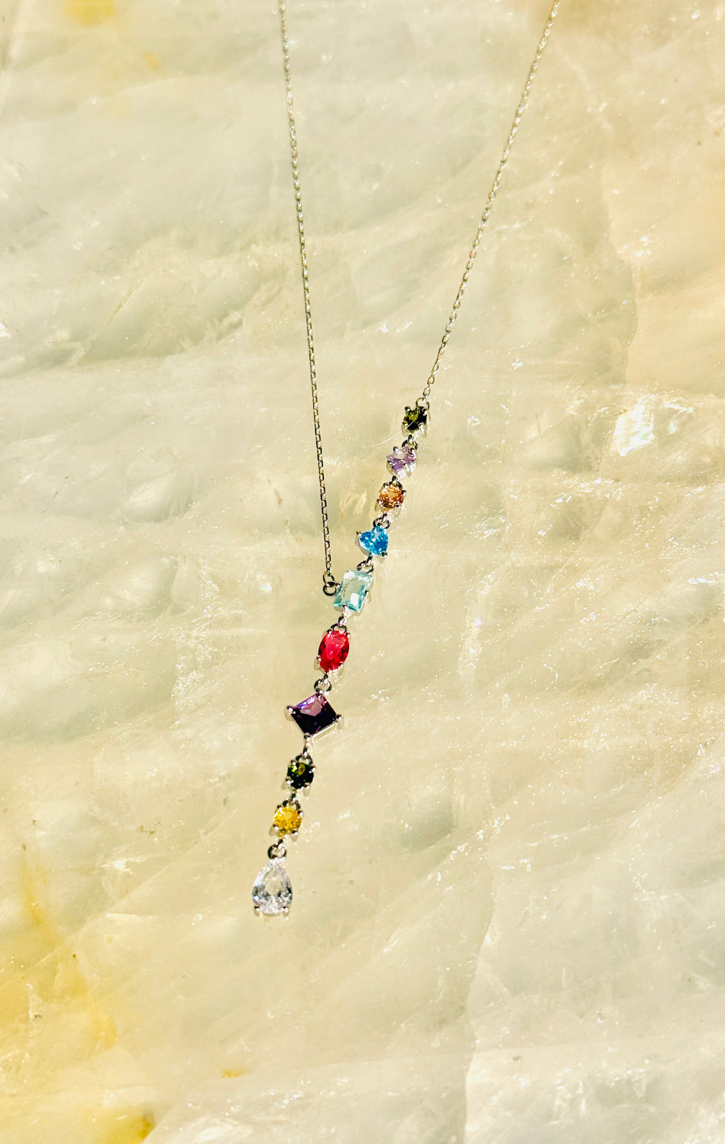 Lightfall Rainbow Cubic Zirconia Necklace