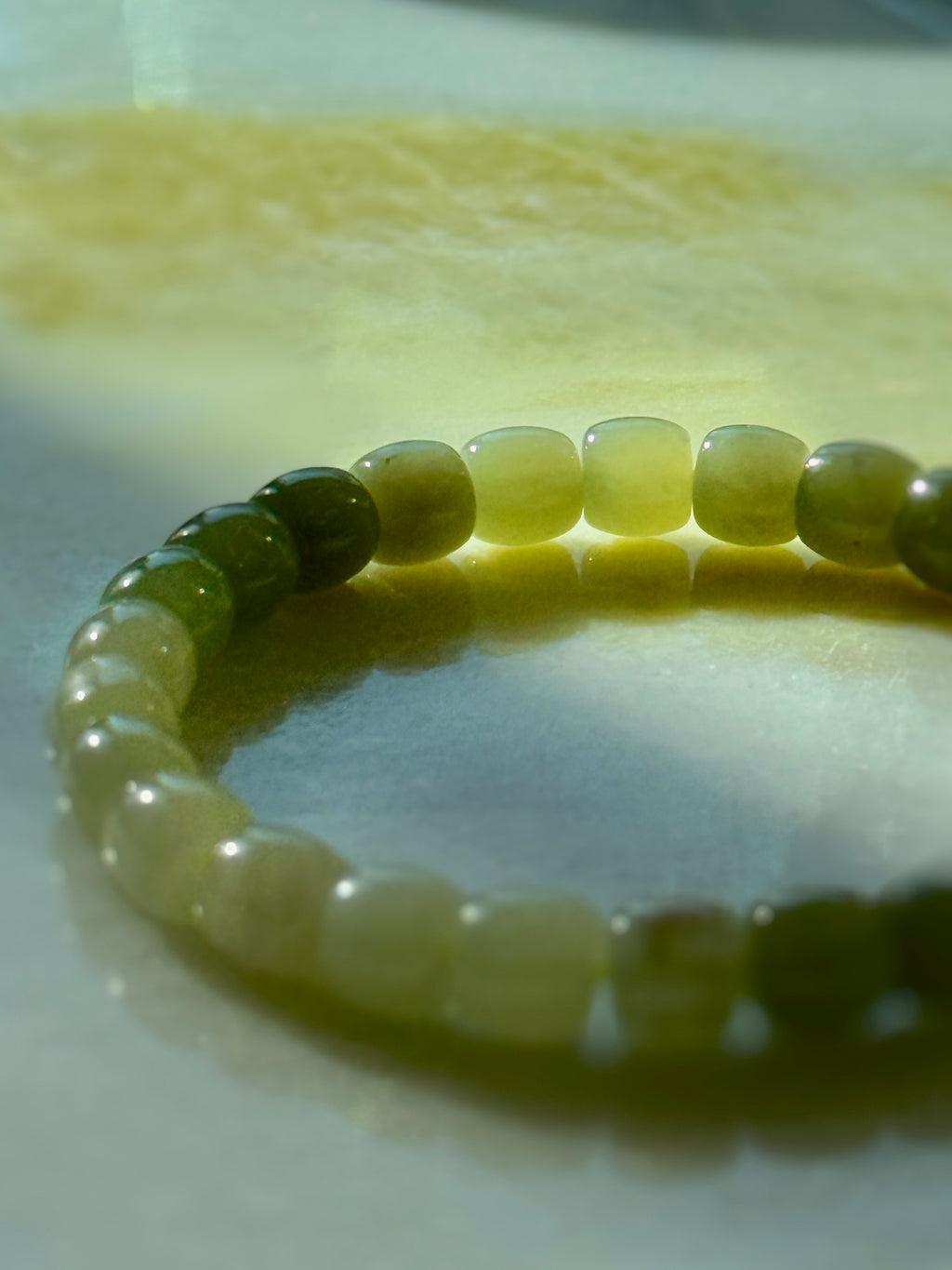 Ombré · Hetian Jade Bead Bracelet