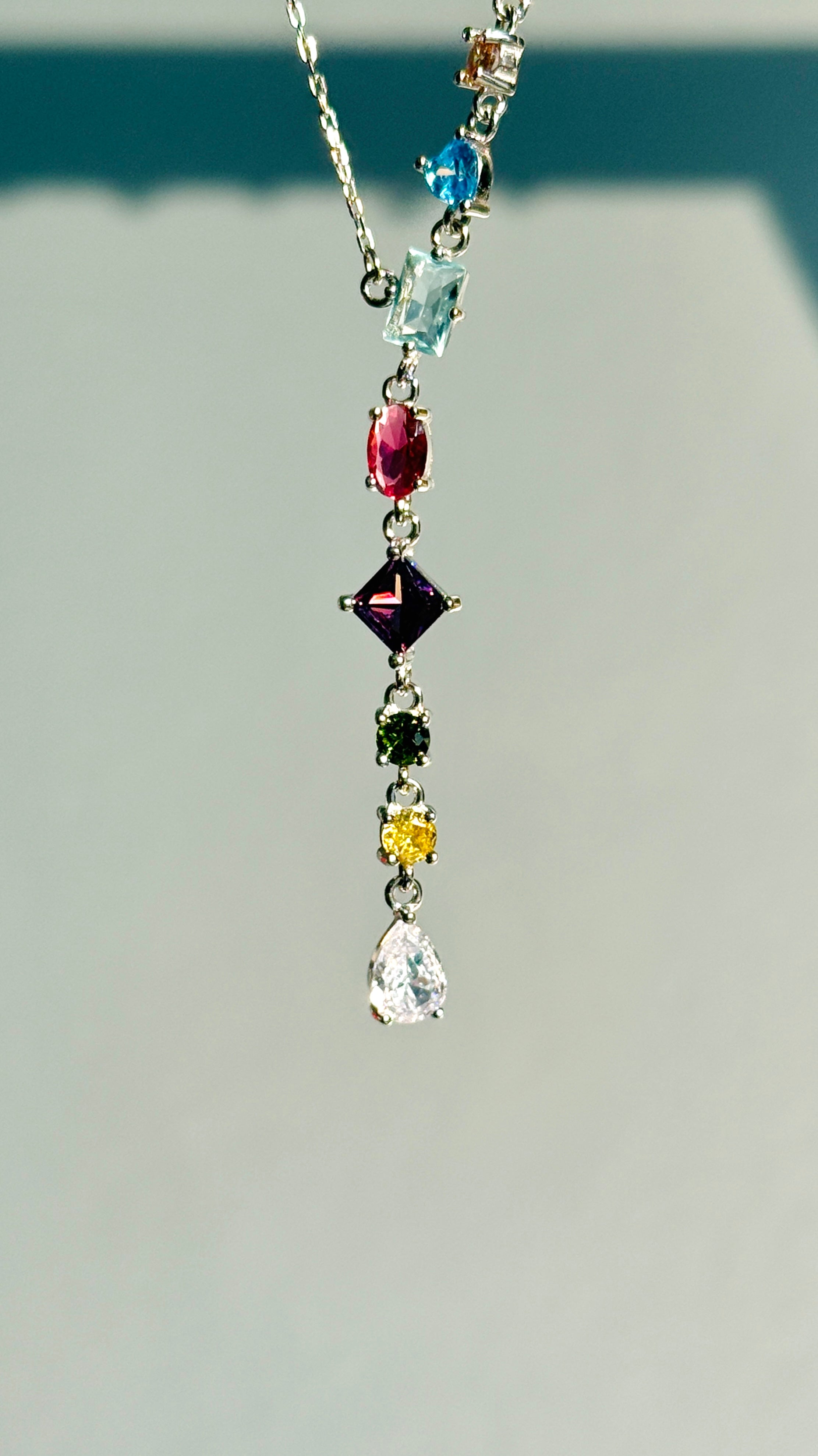 Lightfall Rainbow Cubic Zirconia Necklace