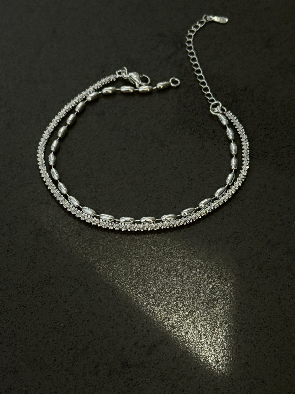Quiet Shine · S925 Double Chain Bracelet