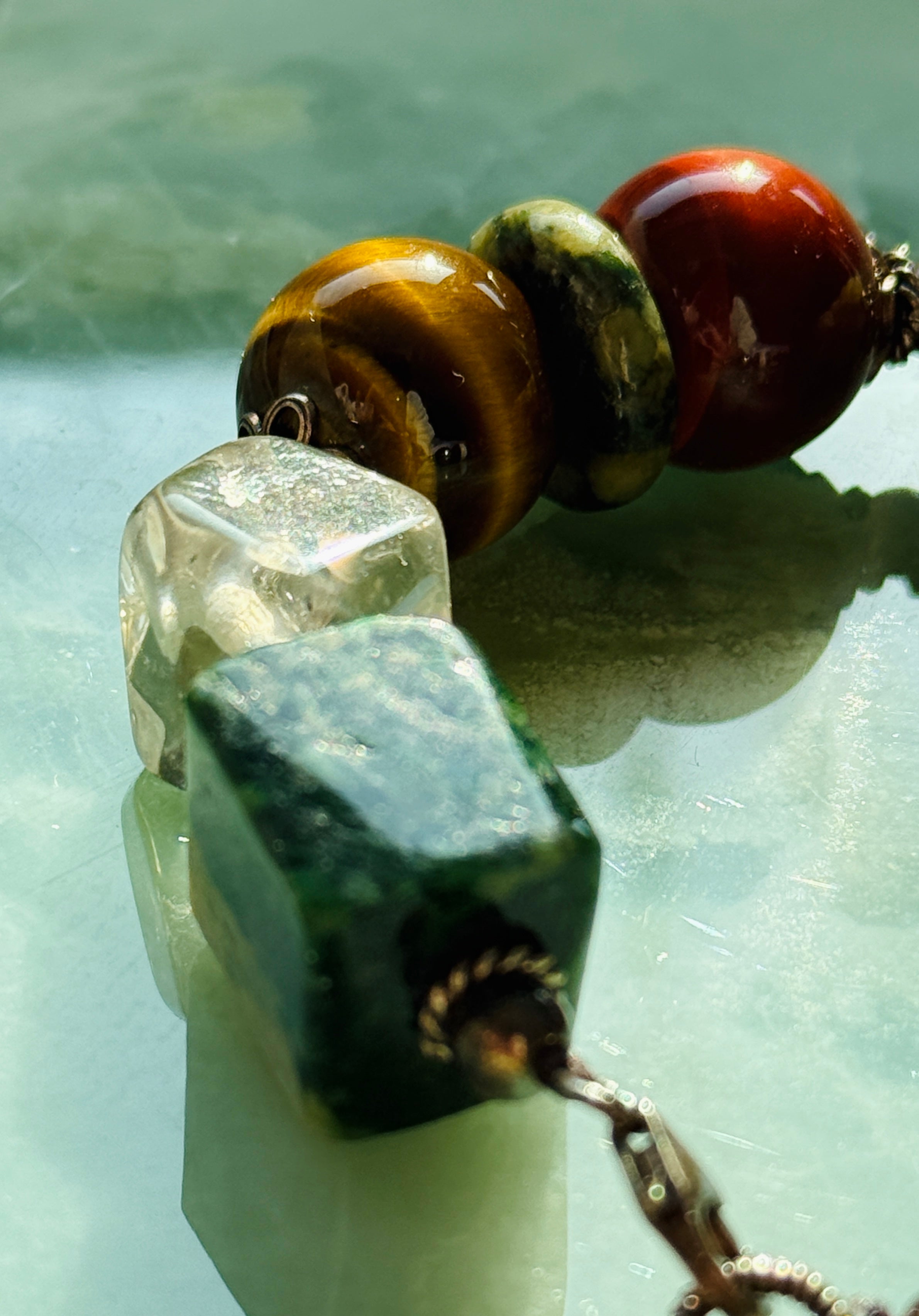 Ascendance · Emperial Yellow Dragon Jade Bracelet | Hand-Carved| Amber • 925 Silver | One-of-a-kind