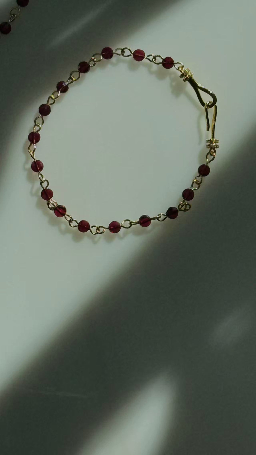 Rouge Lien · Garnet Stone Bracelet + Necklace Set