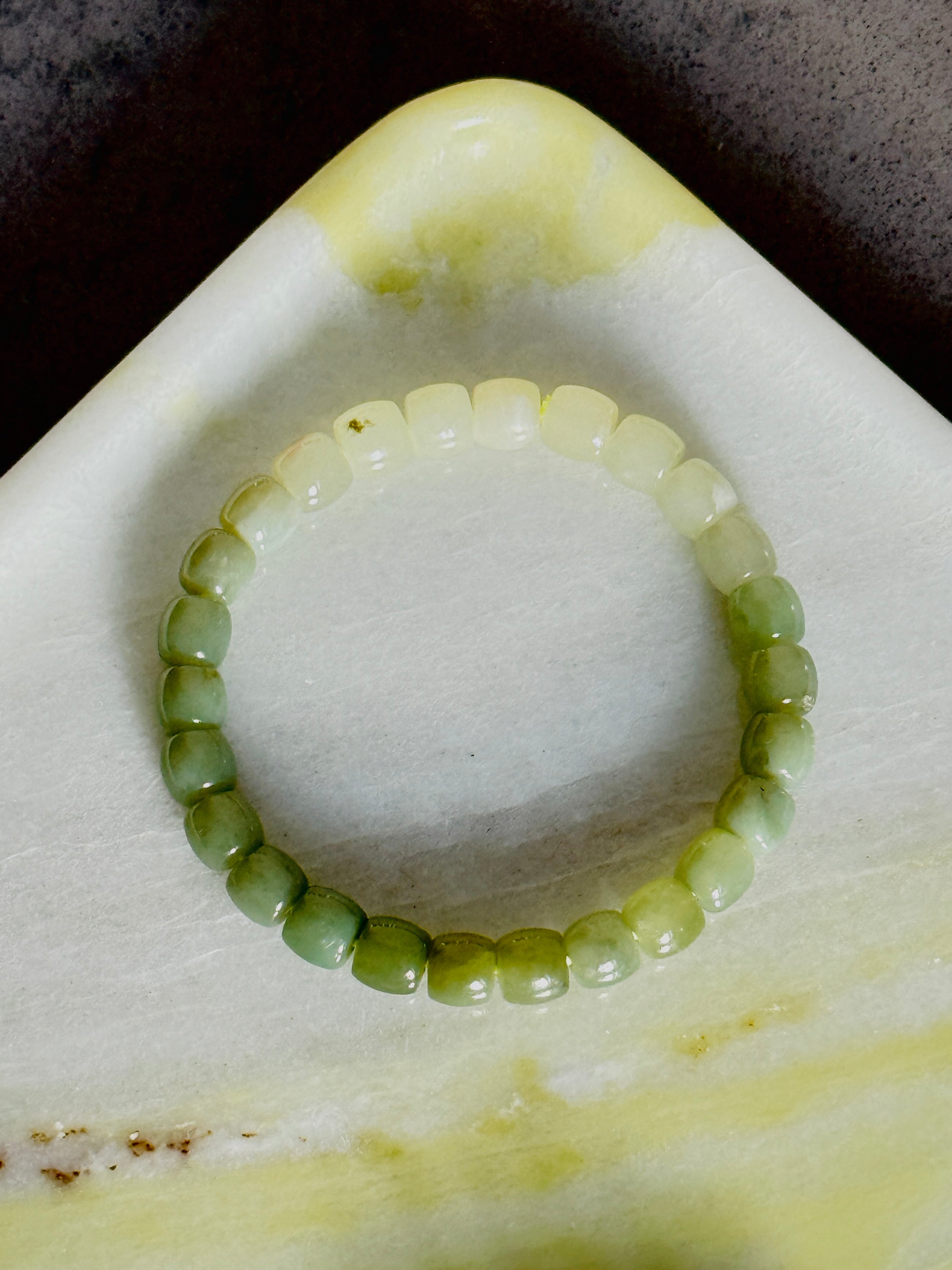 Ombré · Hetian Jade Bead Bracelet