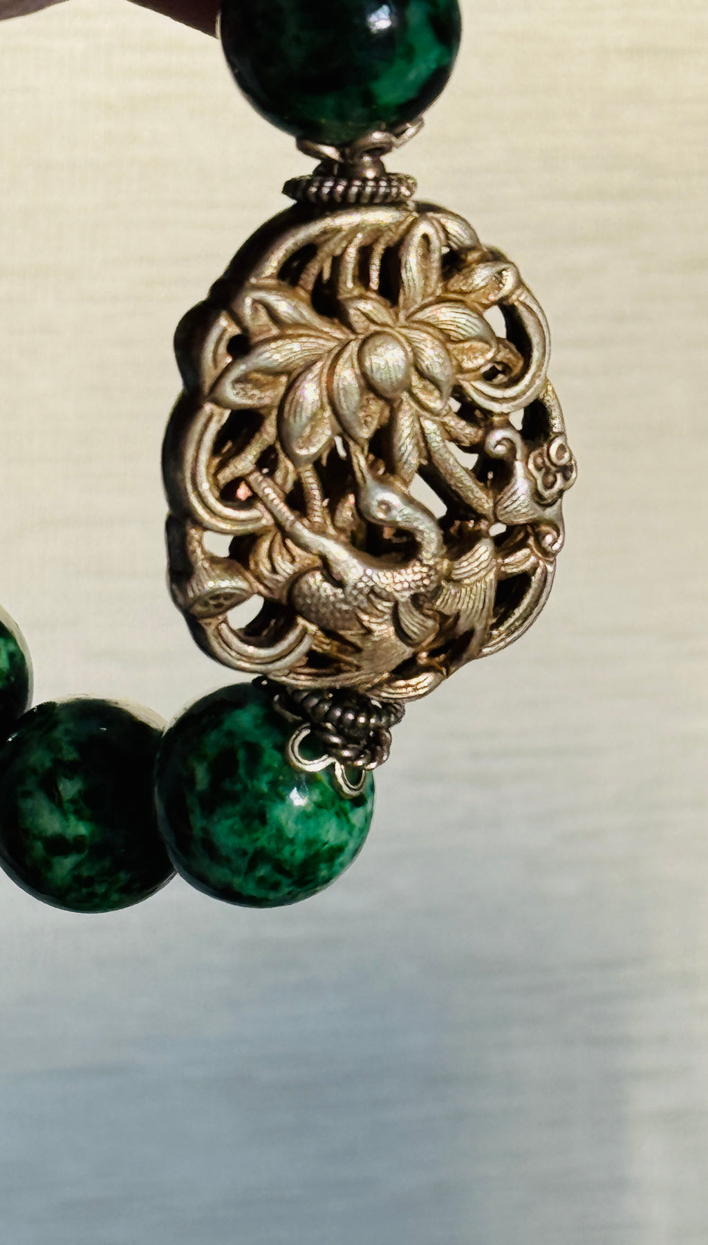 Endless Summer · Jade Bracelet | Dark Green Jadeite & Red Jade | “Endless Green, Radiant Red” | One-of-a-kind